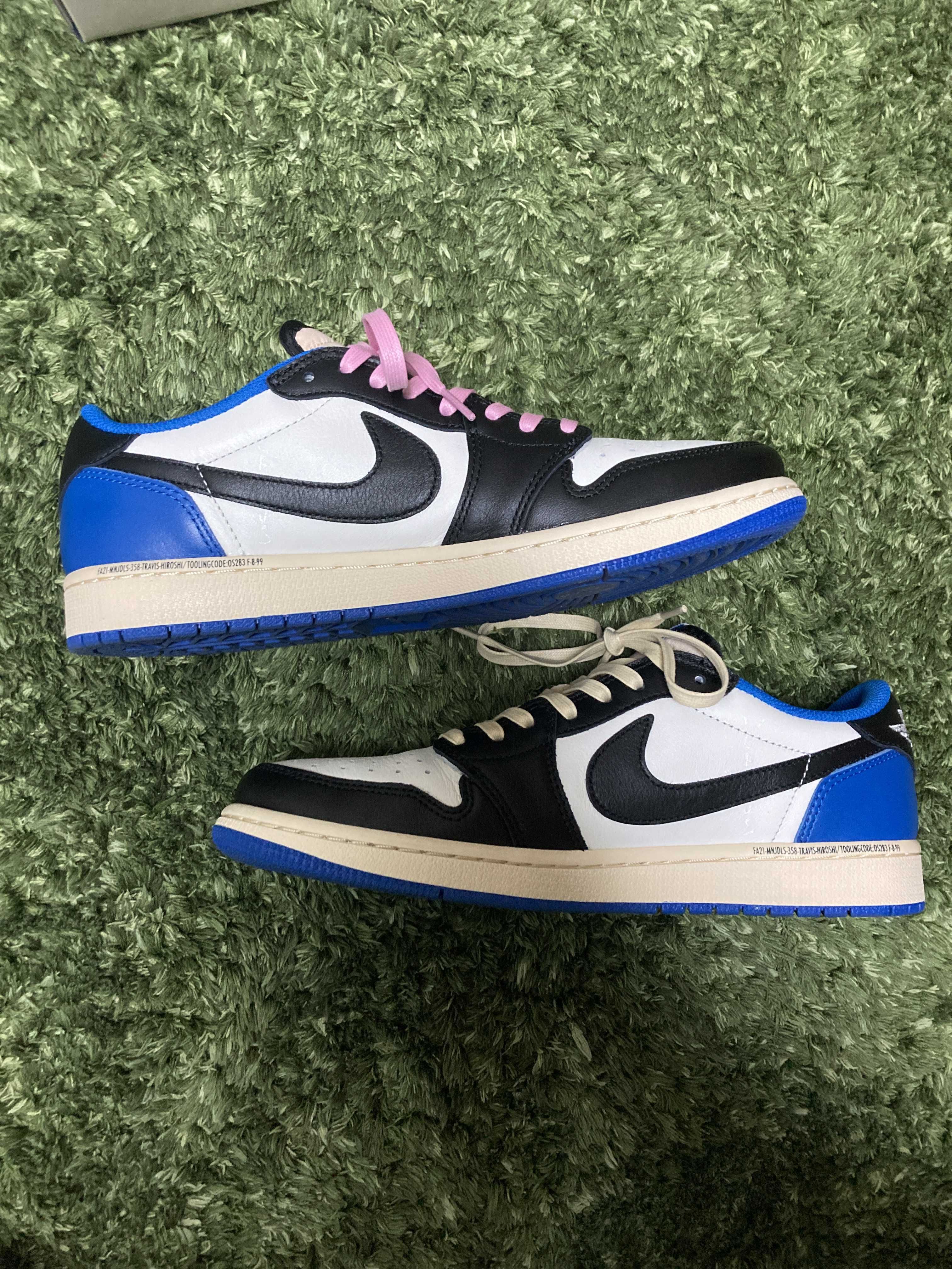 Travis Scott × fragment design × Nike Air Jordan 1 Low OG SP "Military Blue"