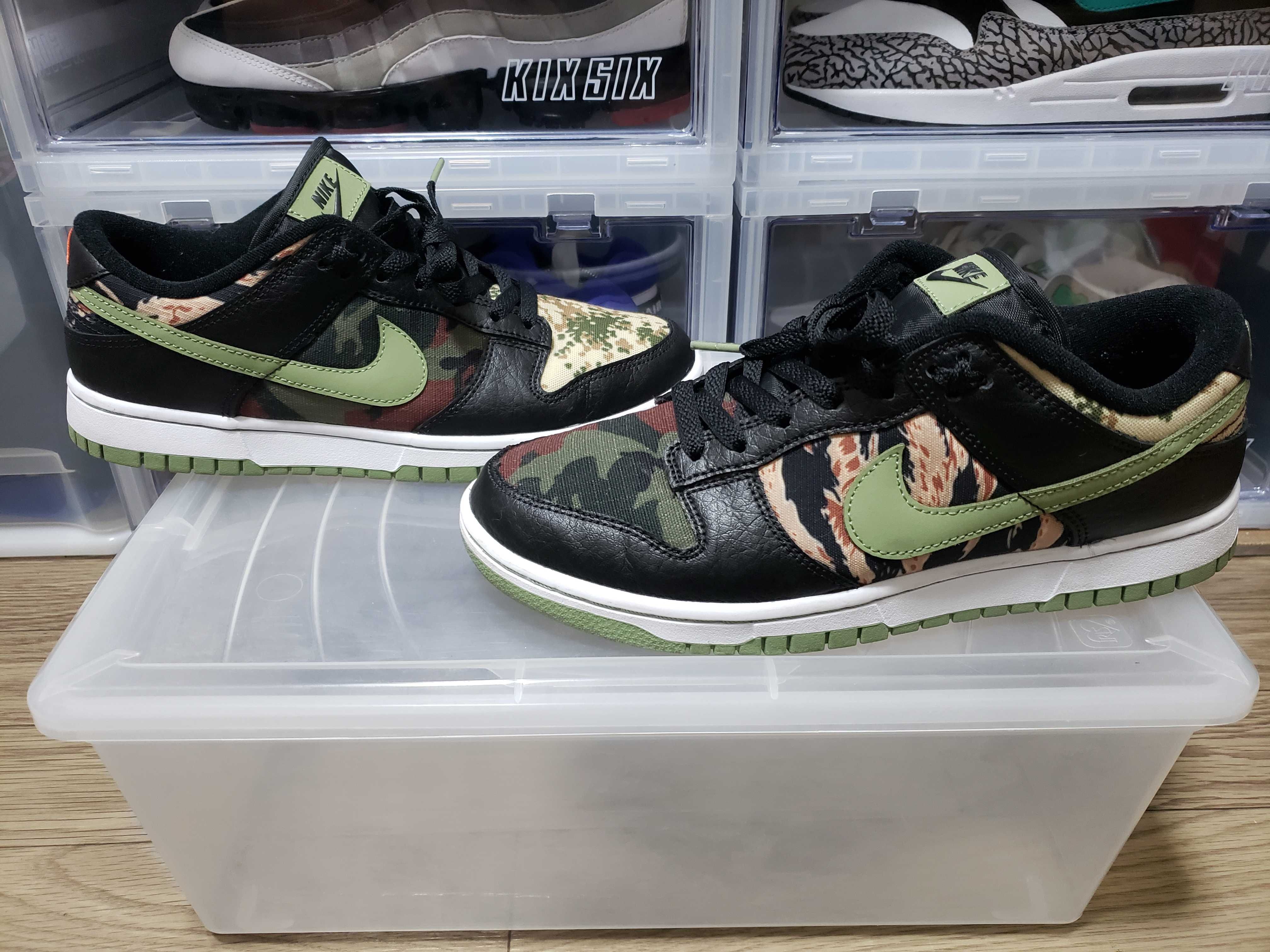 NIKE DUNK LOW SE "BLACK MULTI CAMO"