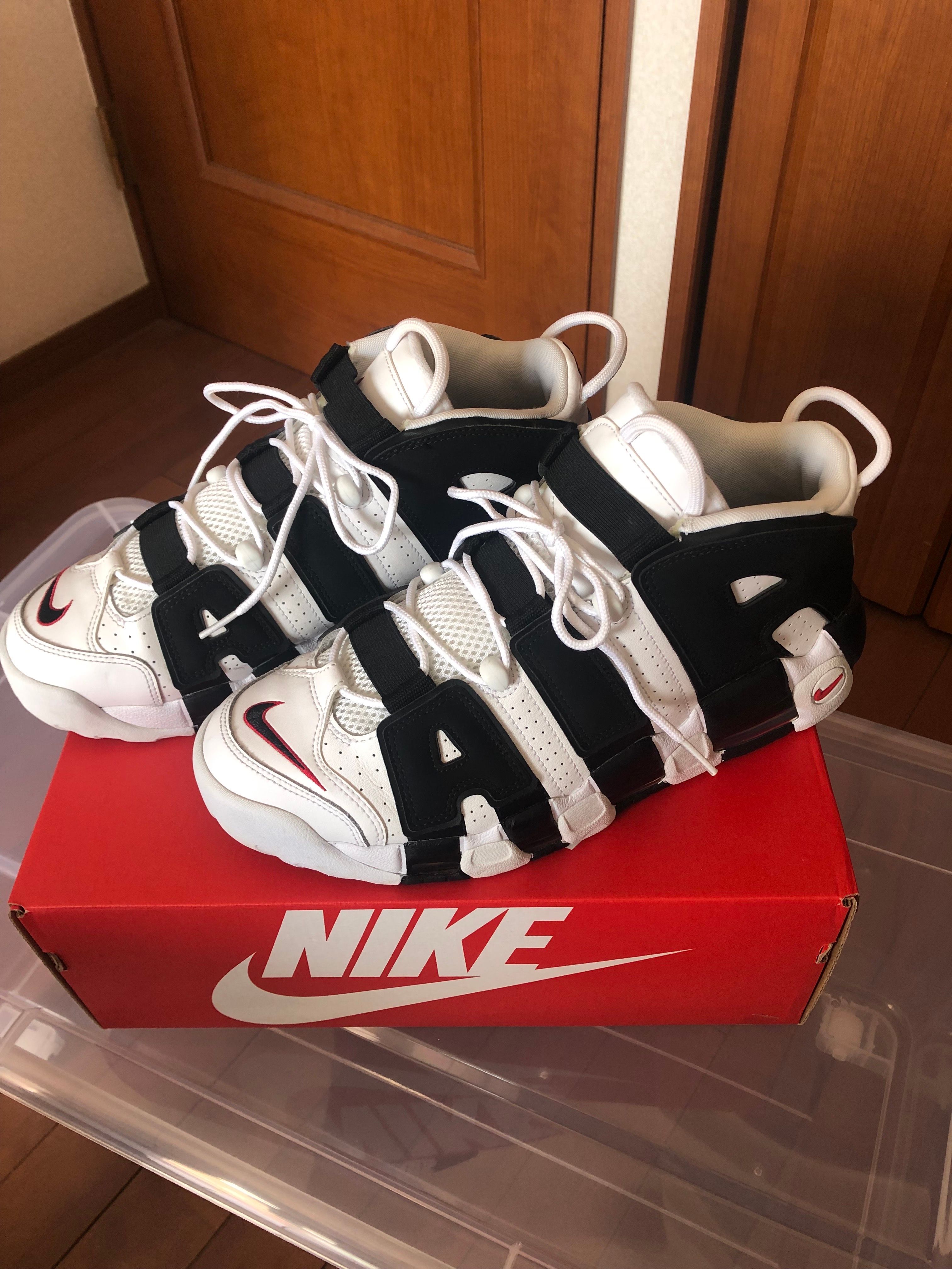 NIKE AIR MORE UPTEMPO "WHITE/BLACK/UNIVERSITY RED"(2020)