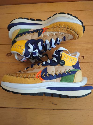 Jean-Paul Gaultier × sacai × Nike VaporWaffle "Sesame/Multi Color"