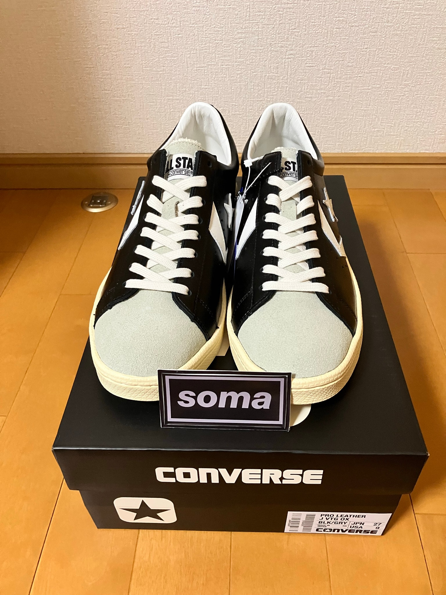 Converse Pro Leather J VTG OX 50th Anniversary "Black/Grey"