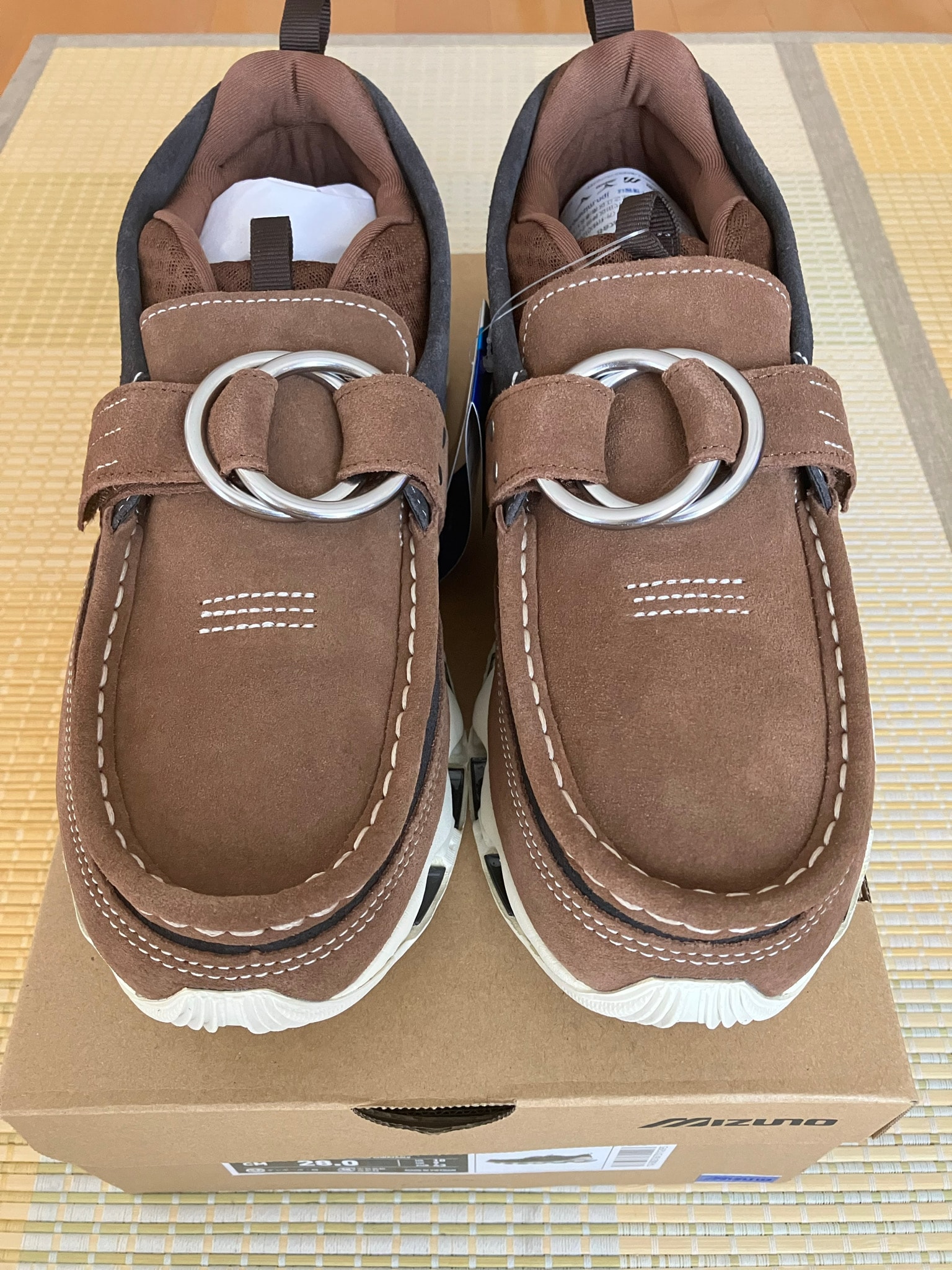 SETSUMASA KOBAYASHI × Mizuno Wave Prophecy Ring Moc "Brown/Off White"