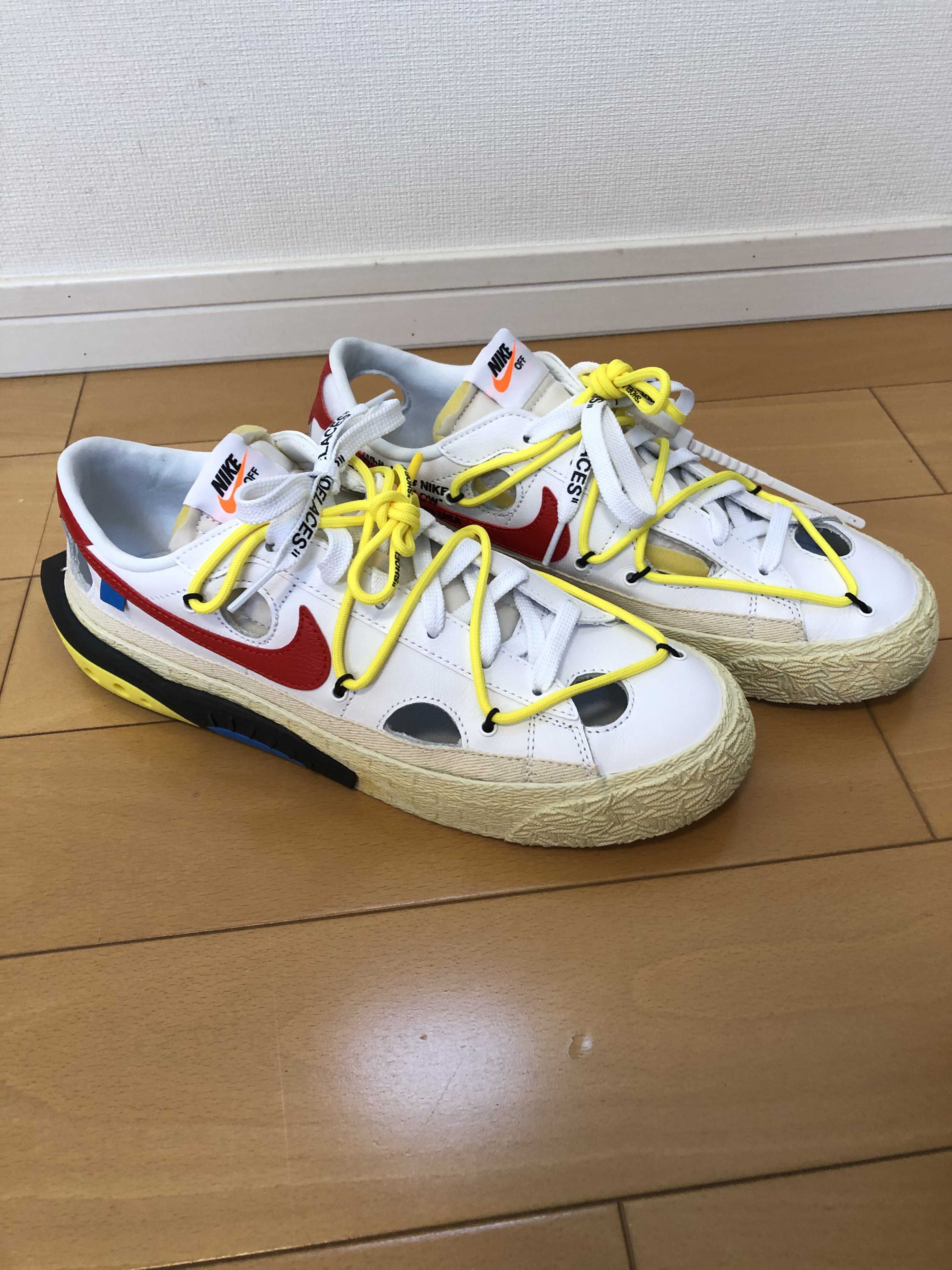 Off-White × Nike Blazer Low "White and University Red"