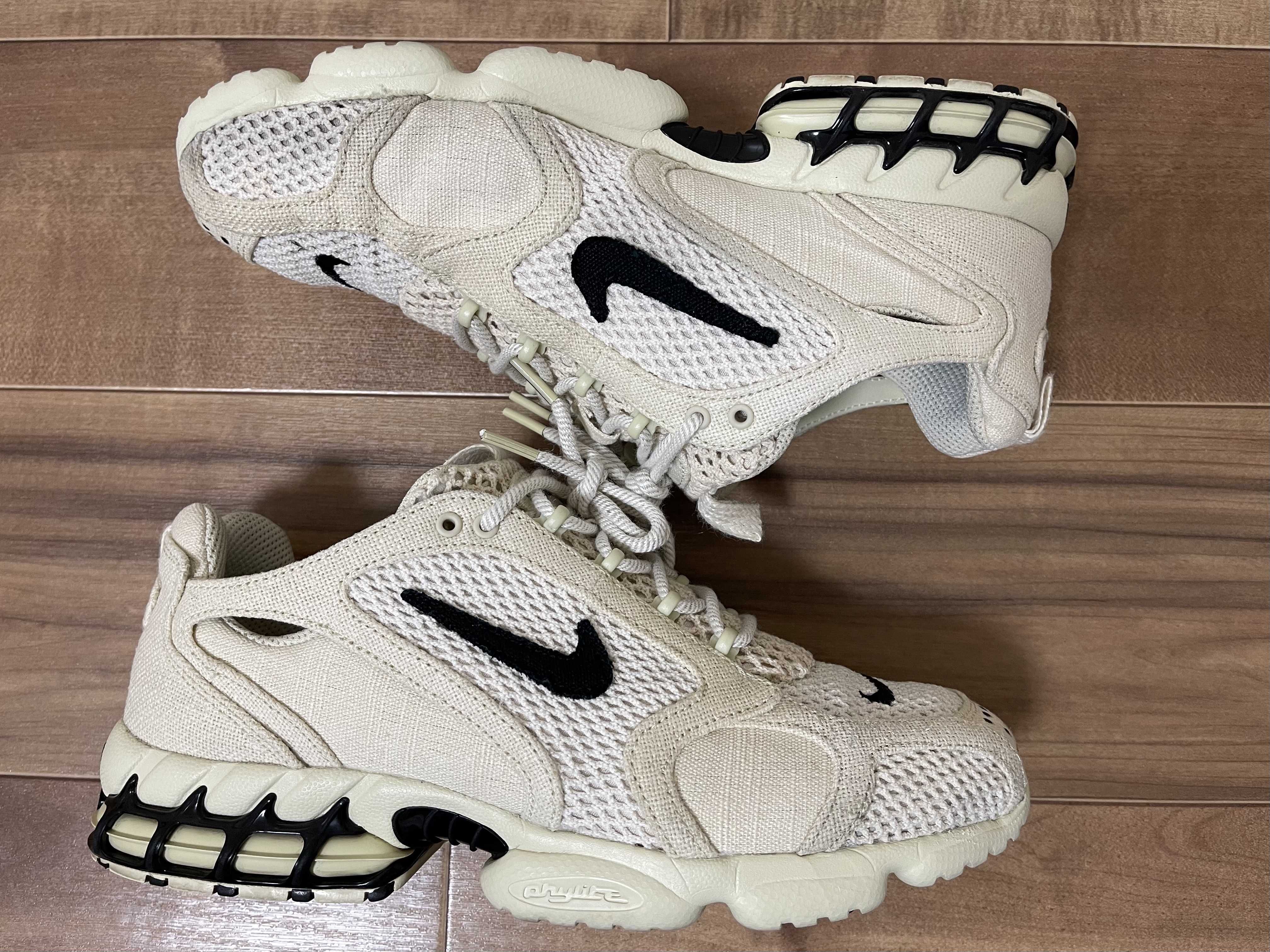 Stussy × Nike Air Zoom Spiridon CG 2 "Fossil/Black"