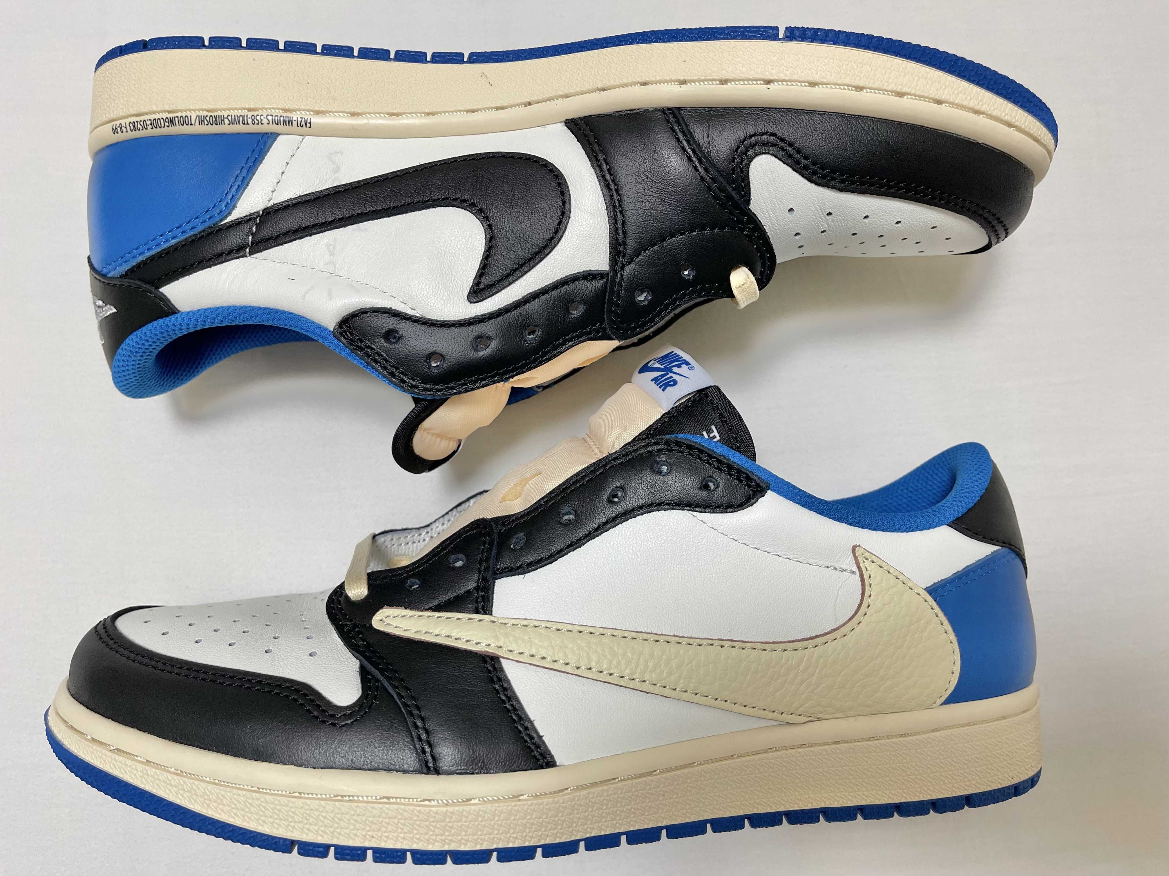 Travis Scott × fragment design × Nike Air Jordan 1 Low OG SP "Military Blue"