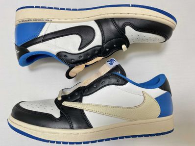 Travis Scott × fragment design × Nike Air Jordan 1 Low OG SP "Military Blue"