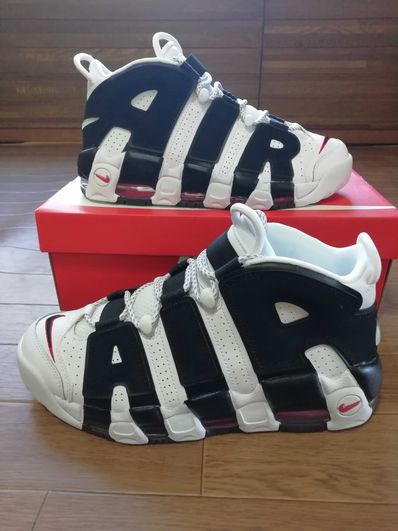 NIKE AIR MORE UPTEMPO "WHITE/BLACK/UNIVERSITY RED"(2020)