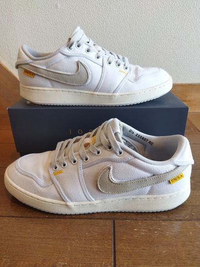 UNION × Nike Air Jordan 1 Low KO "White Canvas"