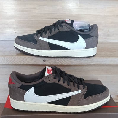 Travis Scott × Nike Air Jordan 1 Low OG SP-T "Black/Dark Mocha"