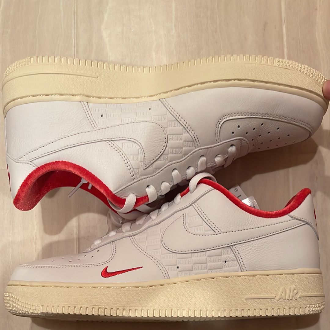 KITH × Nike Air Force 1 Low "White/Red"