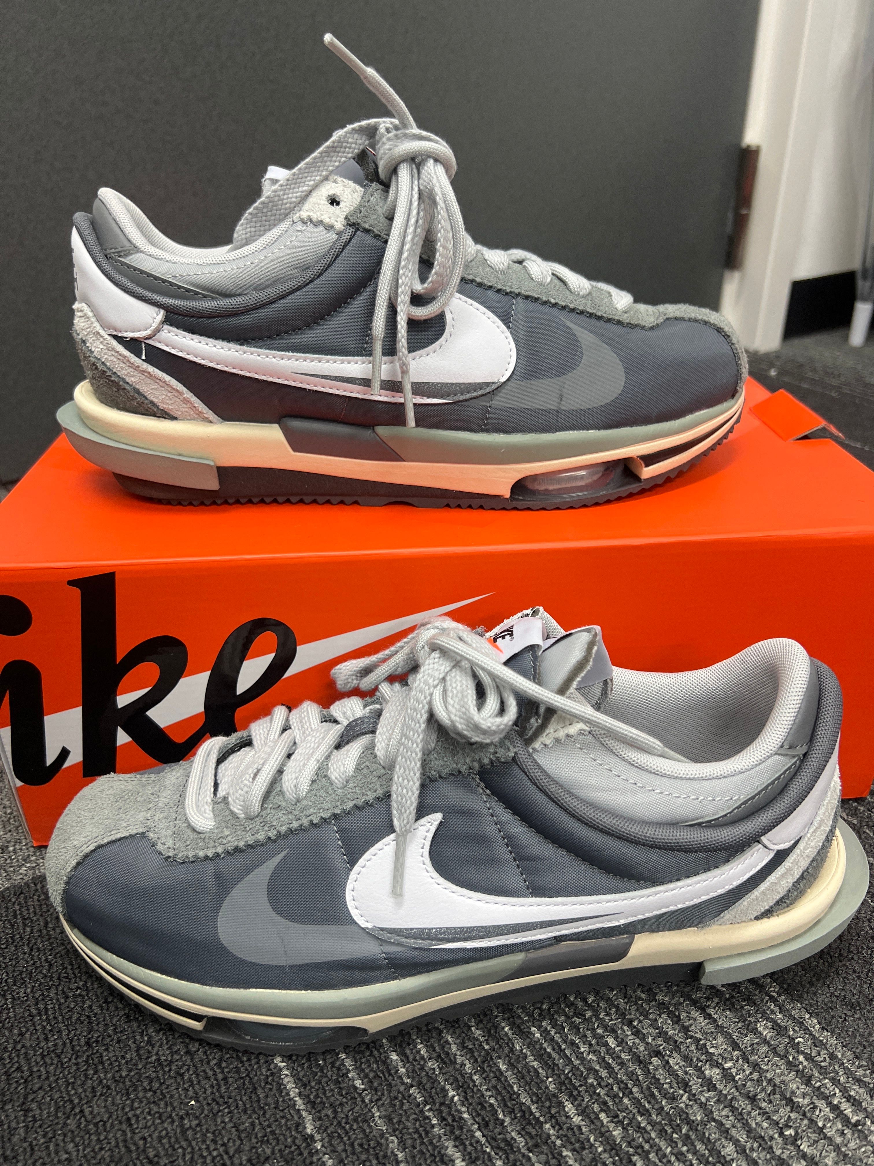 sacai × Nike Zoom Cortez "Iron Grey"