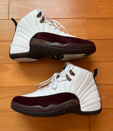 A Ma Maniere × Nike Women's Air Jordan 12 "White and Burgundy Crush"