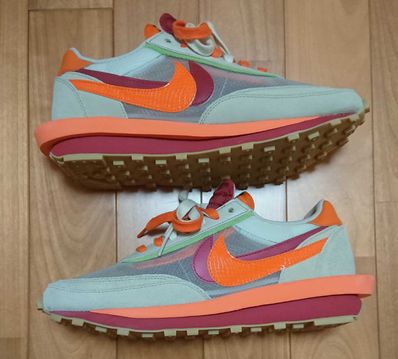 CLOT × Sacai × Nike LD Waffle "Orange Blaze"
