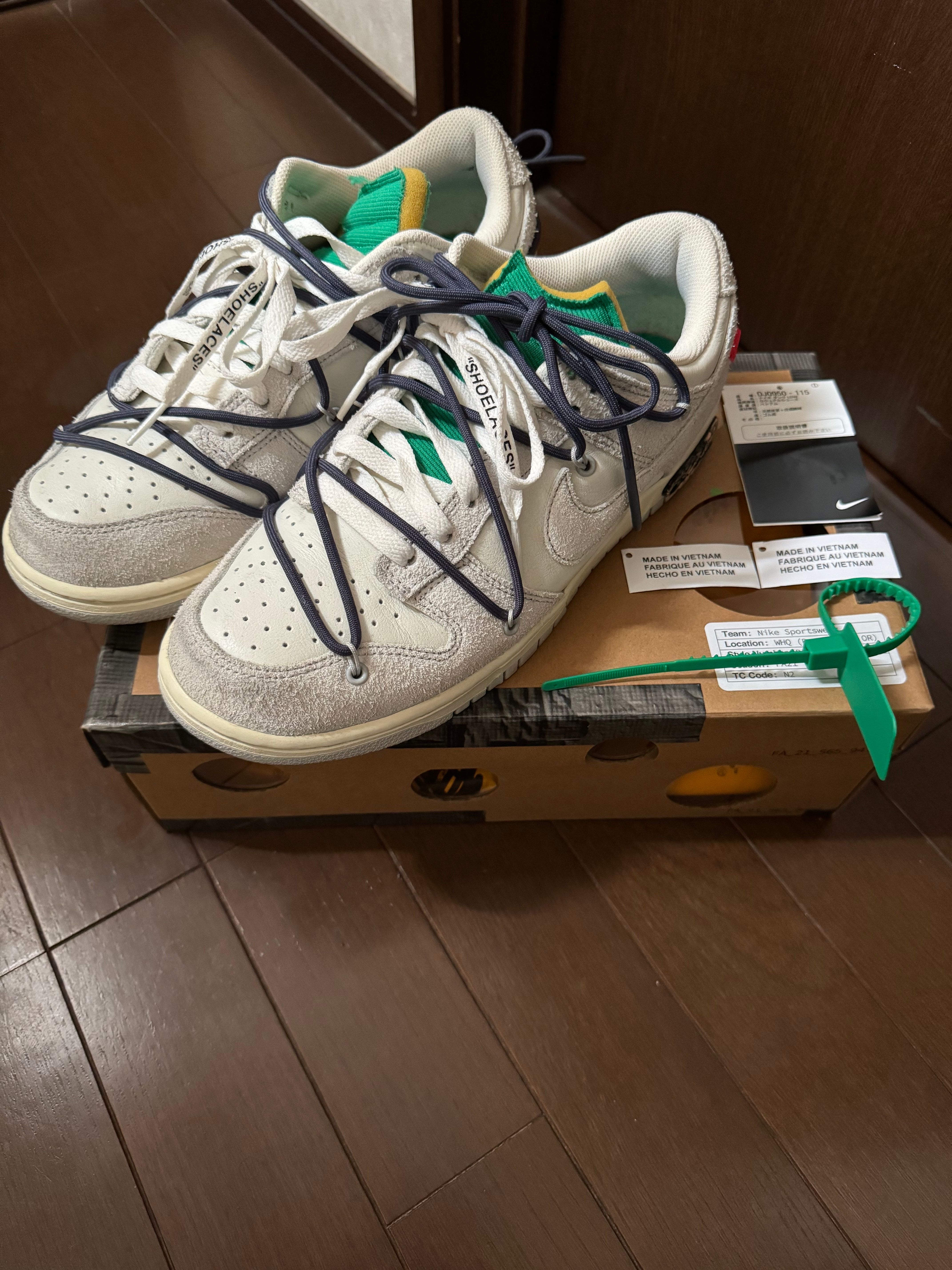 Off-White × Nike Dunk Low "Sail/Neutral Grey/Gridiron"