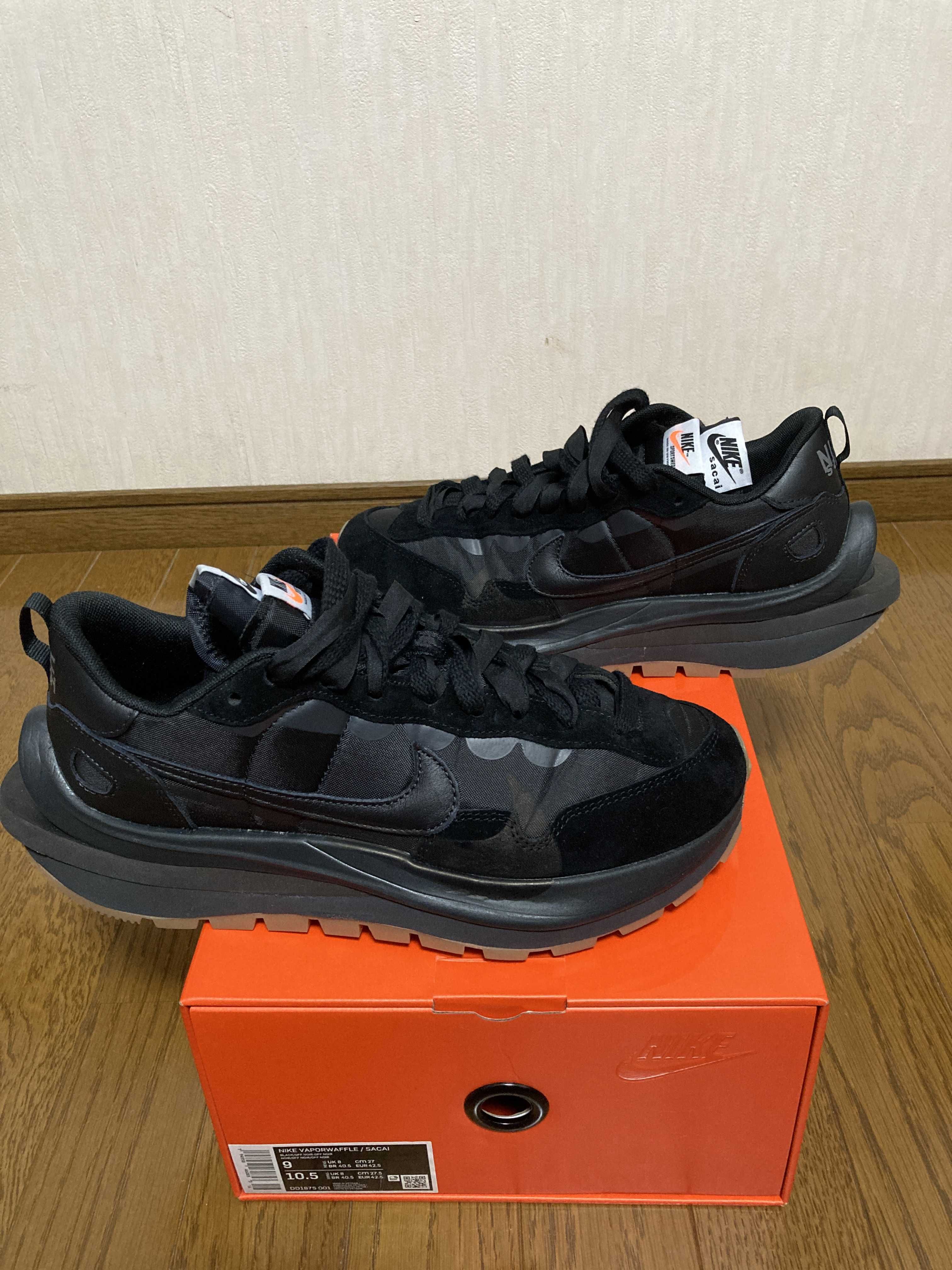 sacai × Nike VaporWaffle "Black Gum"