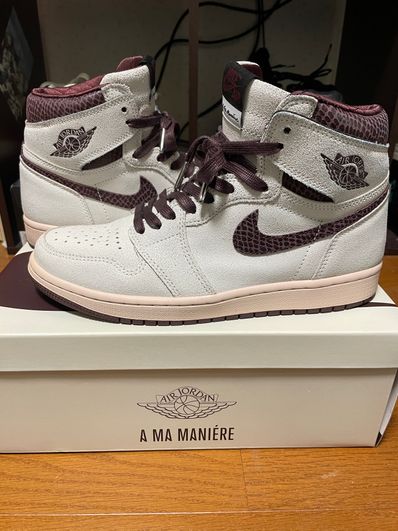 A Ma Maniere × Nike Air Jordan 1 Retro High OG "Sail and Burgundy"