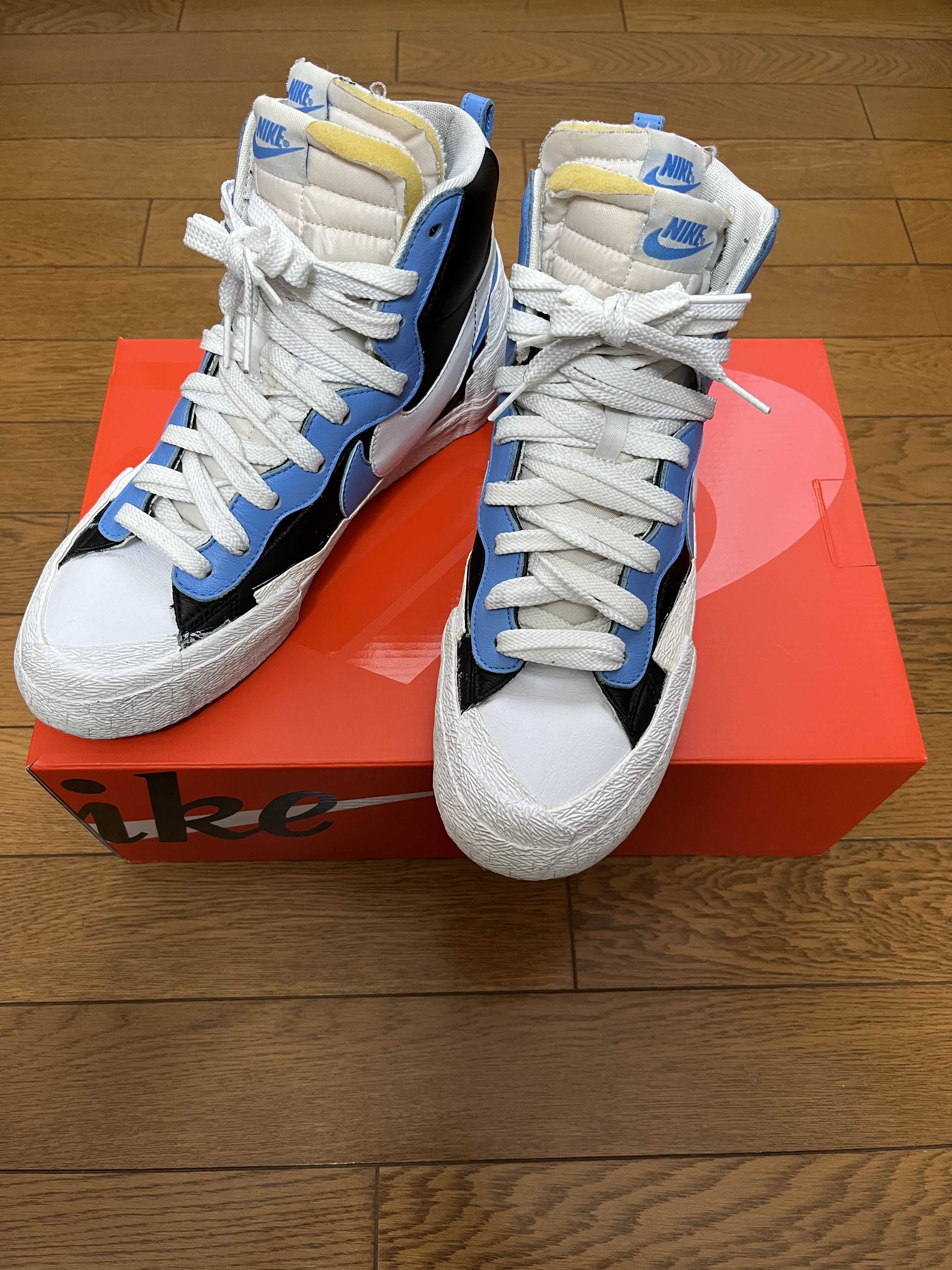sacai × NIKE BLAZER MID "BLACK / BLUE"