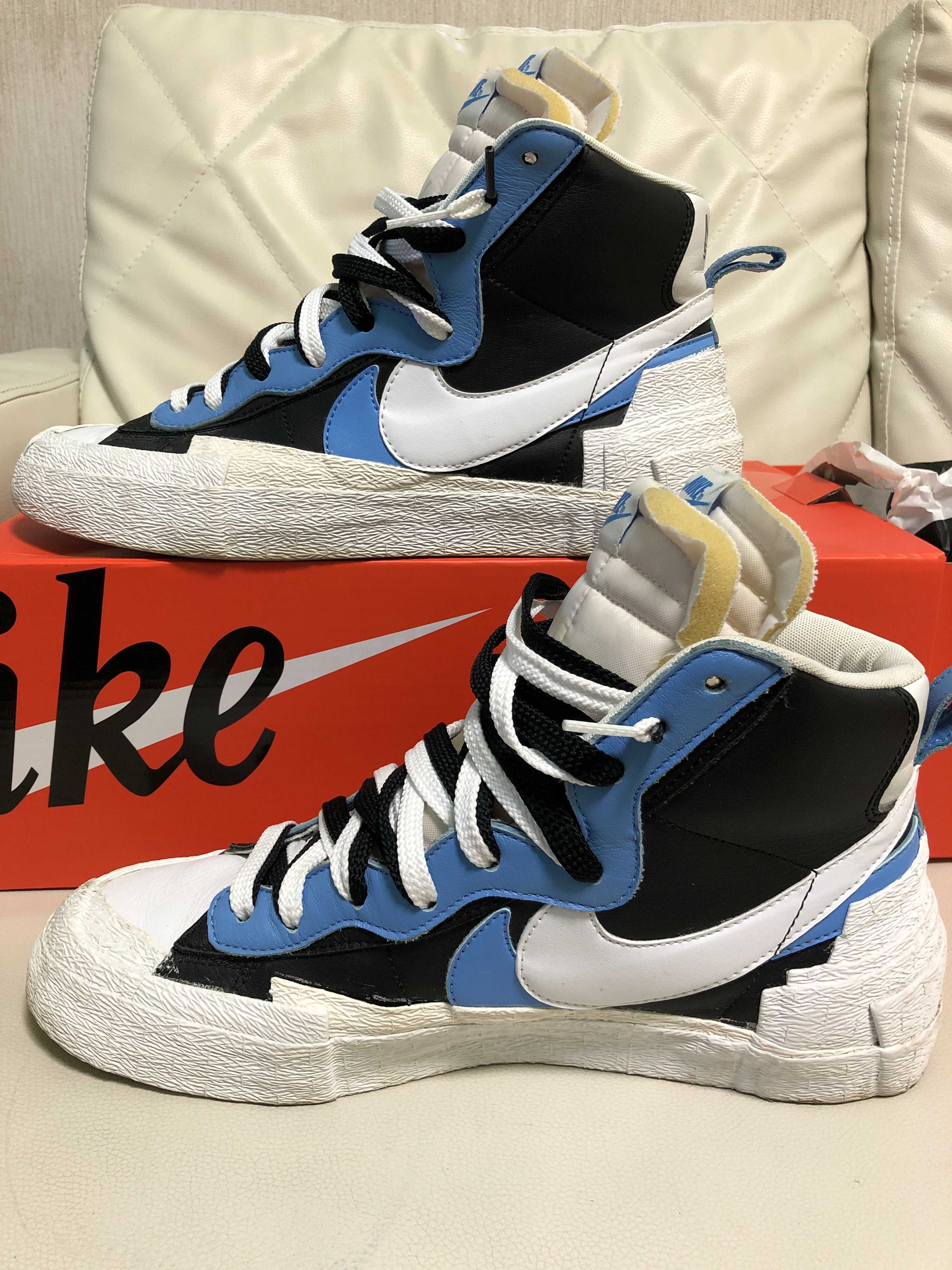 sacai × NIKE BLAZER MID "BLACK / BLUE"