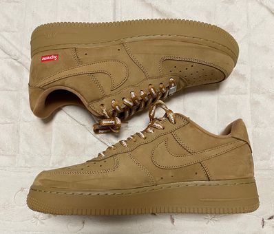 Supreme × Nike Air Force 1 Low "Flax/Wheat"