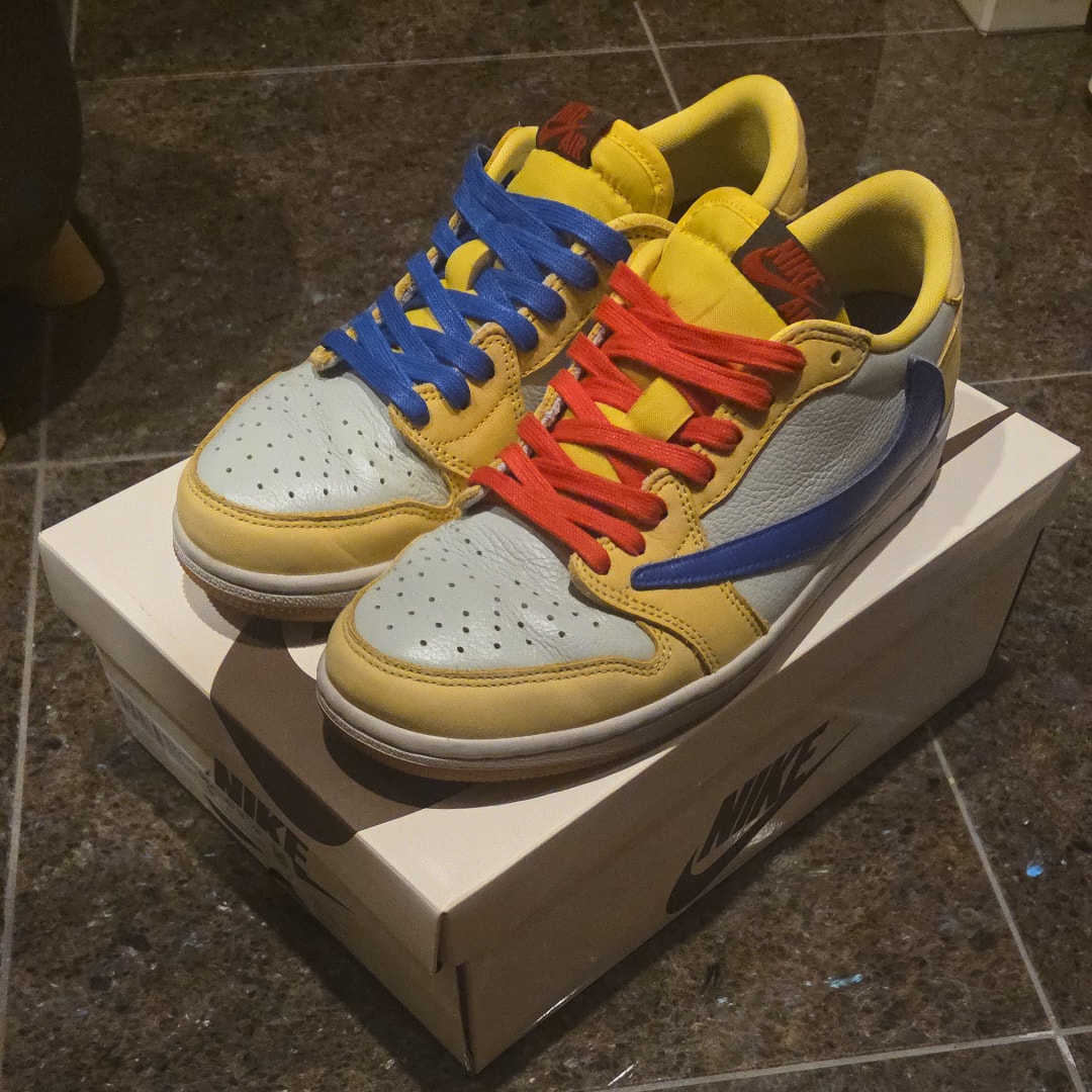 Travis Scott × Nike Women's Air Jordan 1 Retro Low OG "Canary"