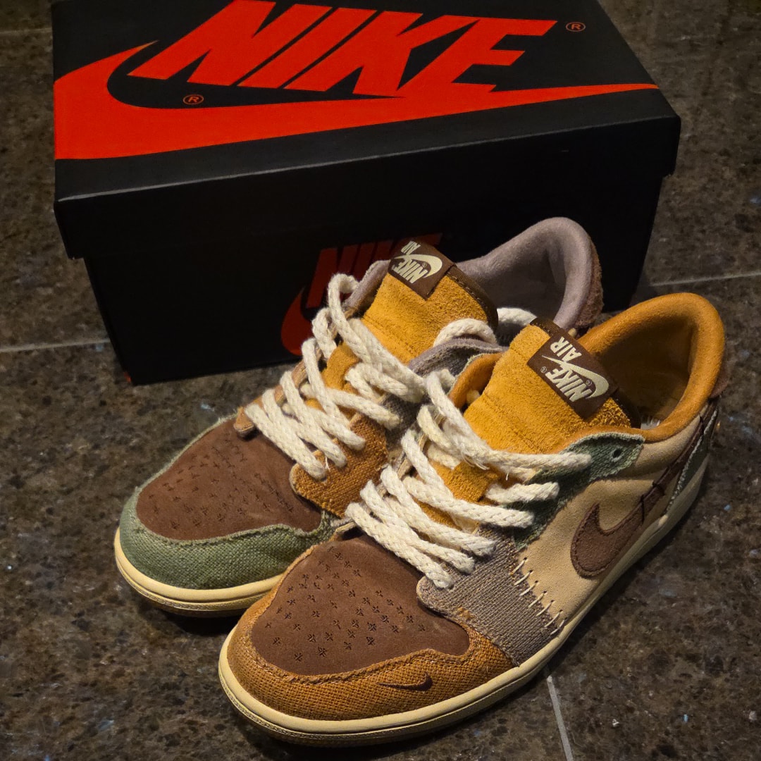Zion Williamson × Nike Air Jordan 1 Low OG "Flax and Oil Green"