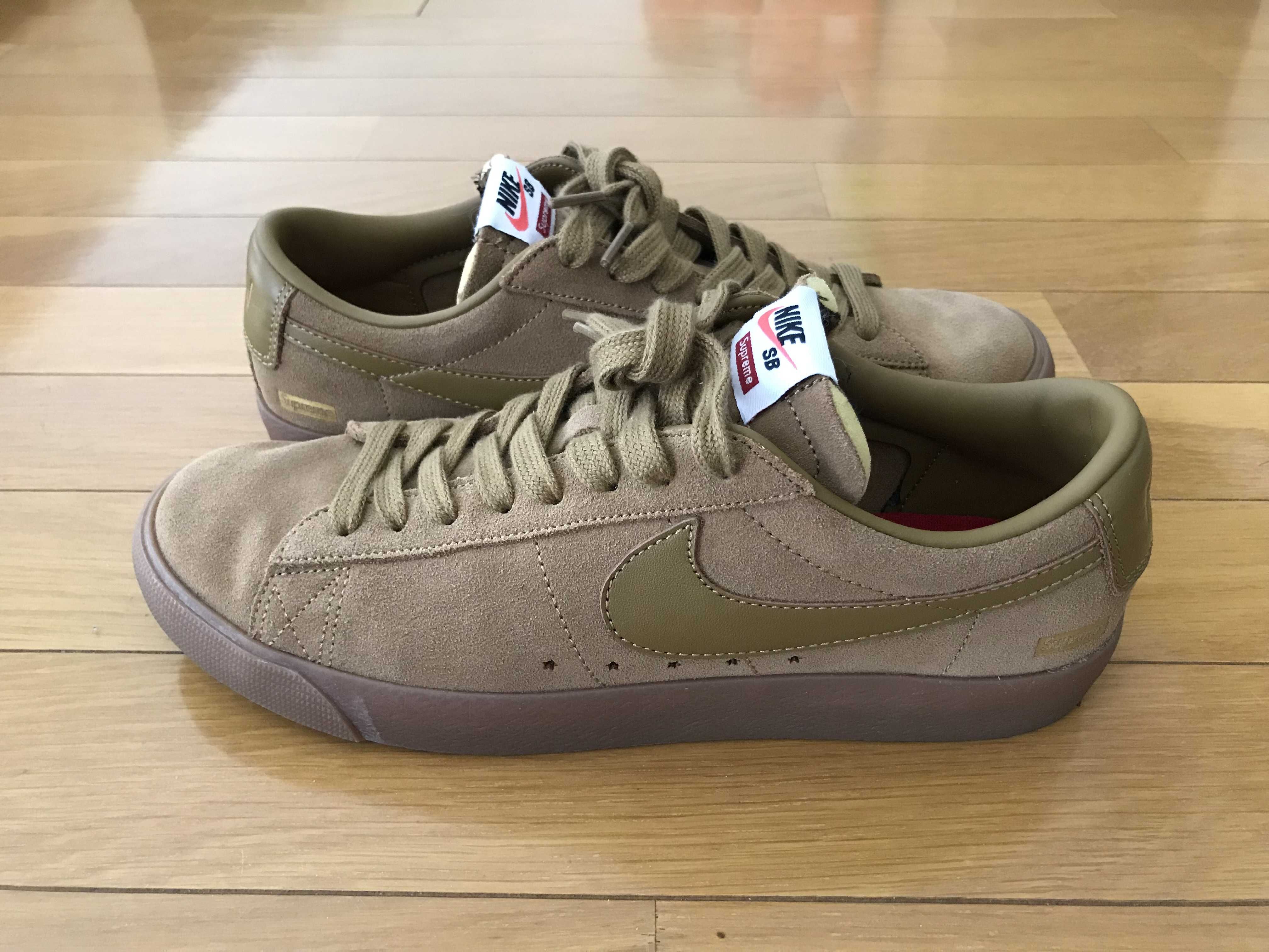 Supreme × Nike SB Blazer Low GT "Golden Beige"