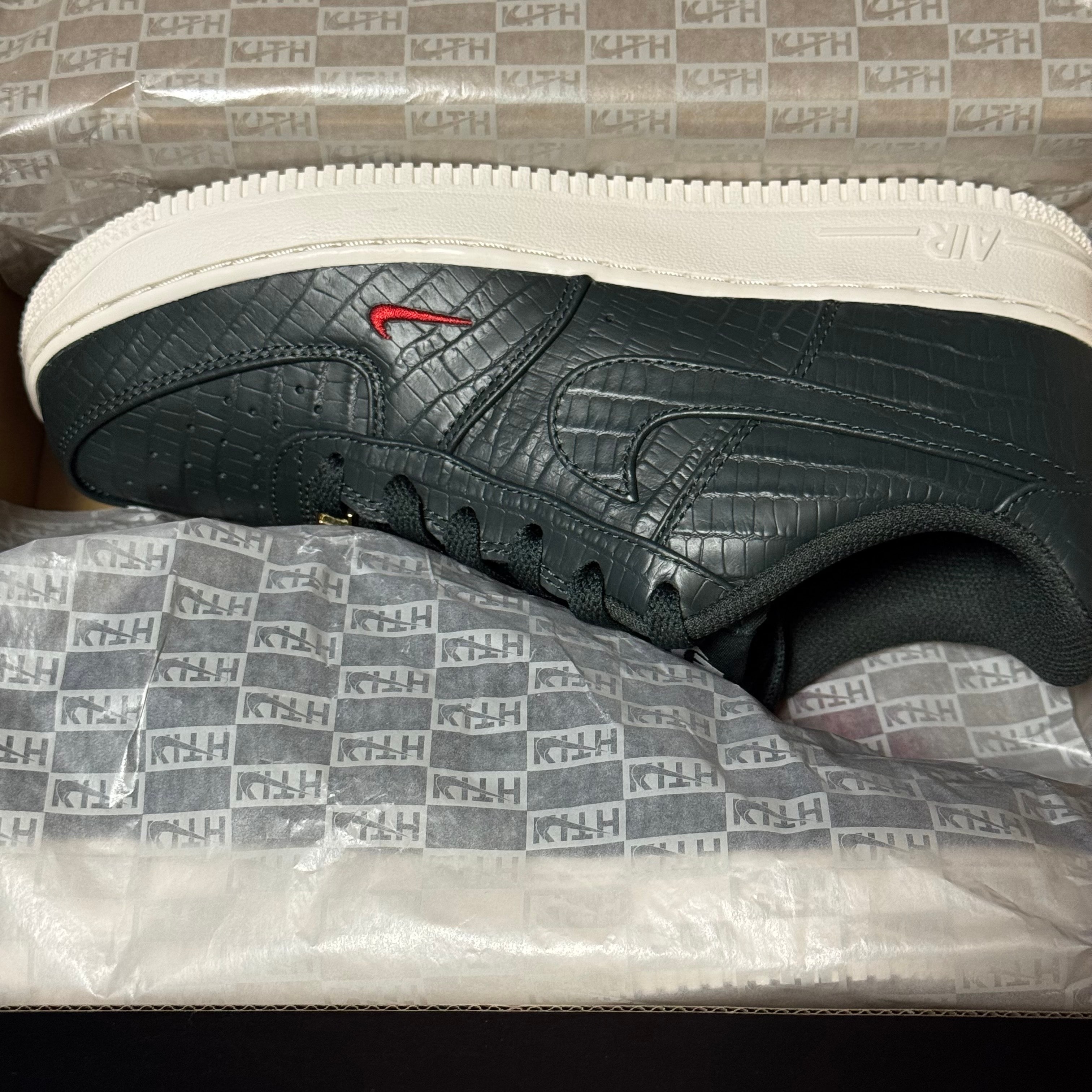 KITH × Nike GS Air Force 1 Low "Black Spruce"