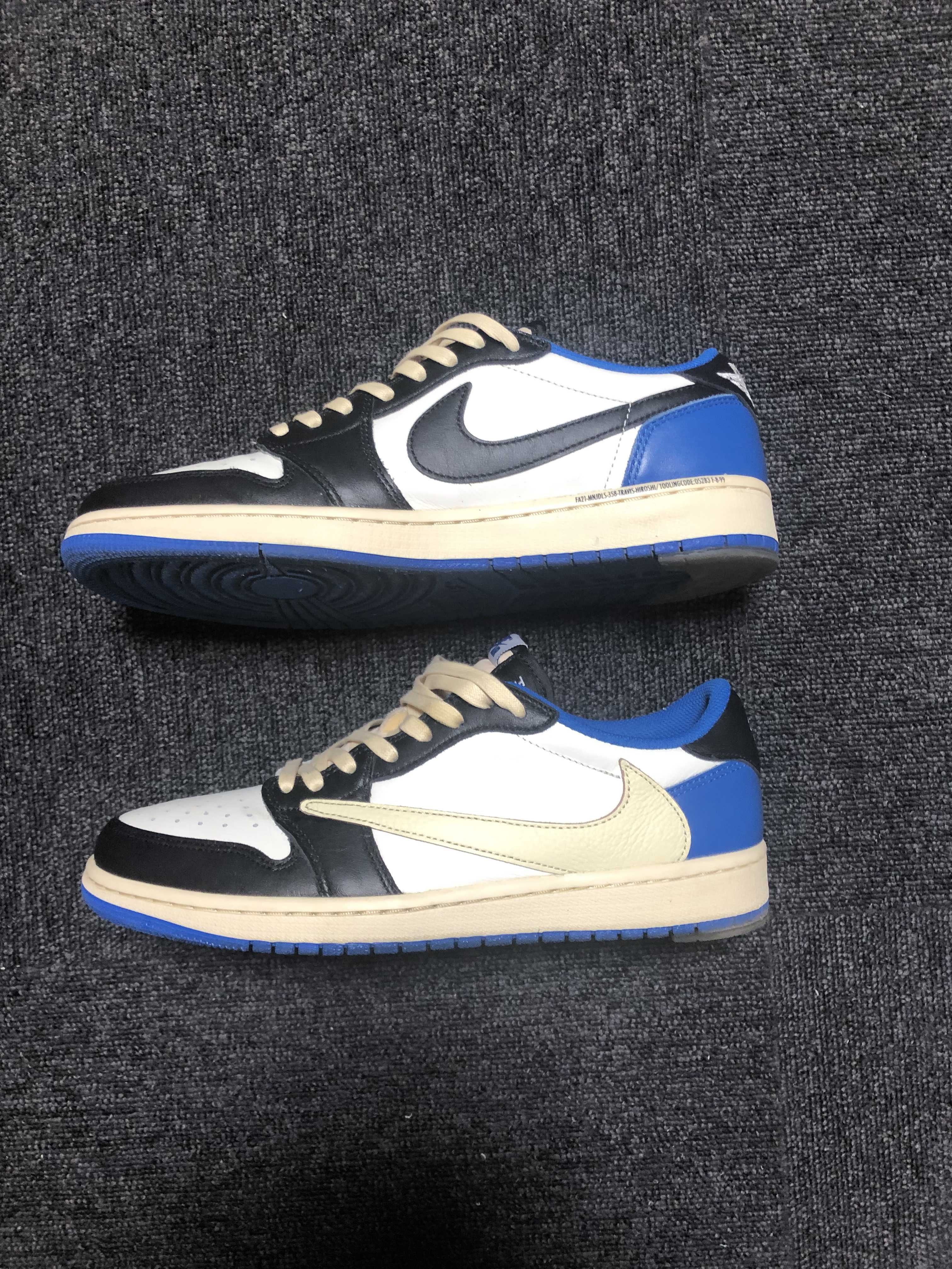 Travis Scott × fragment design × Nike Air Jordan 1 Low OG SP "Military Blue"