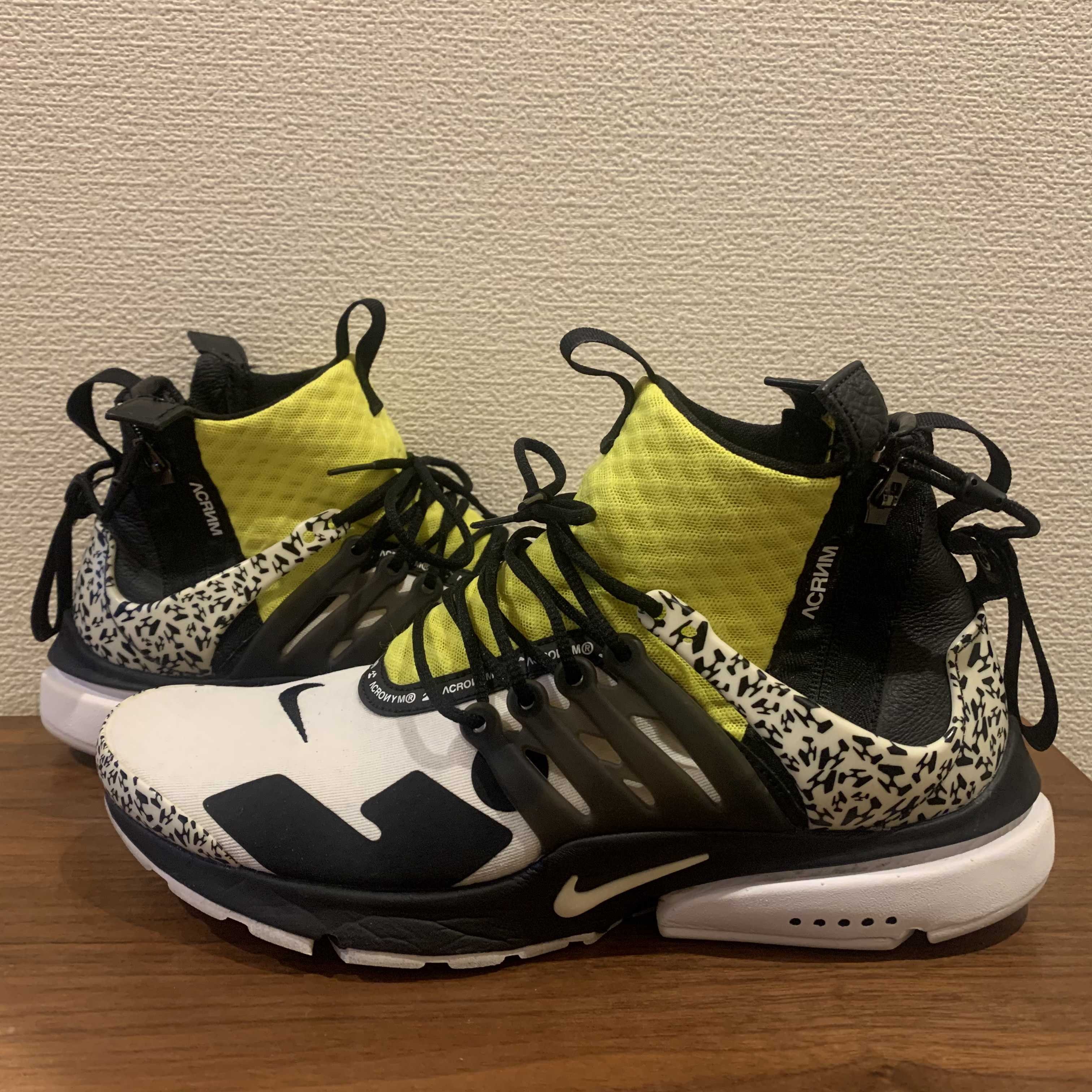 ACRONYM × Nike Air Presto Mid "White/Black/Dynamic Yellow"