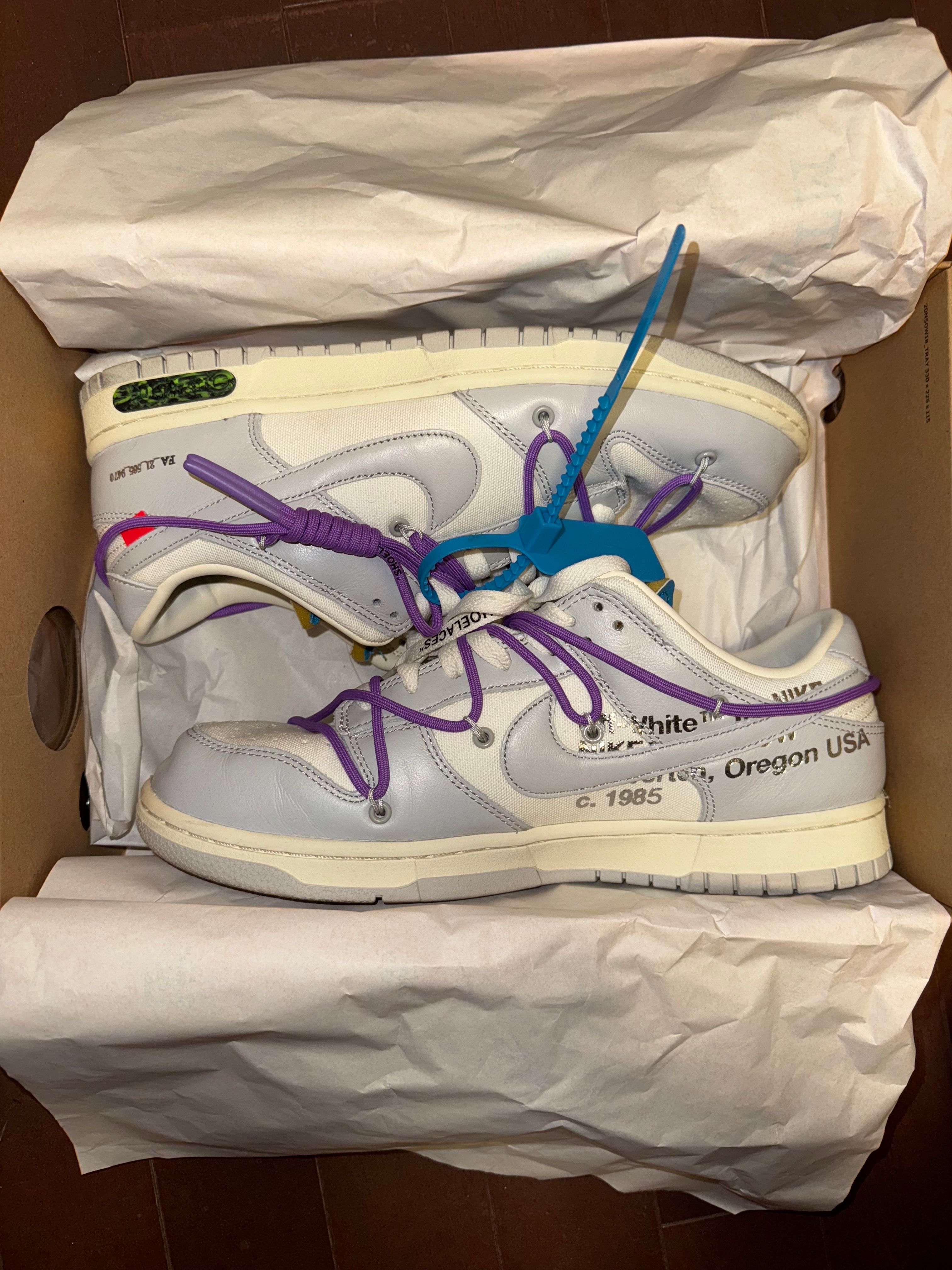 Off-White × Nike Dunk Low "Sail/Neutral Gray"