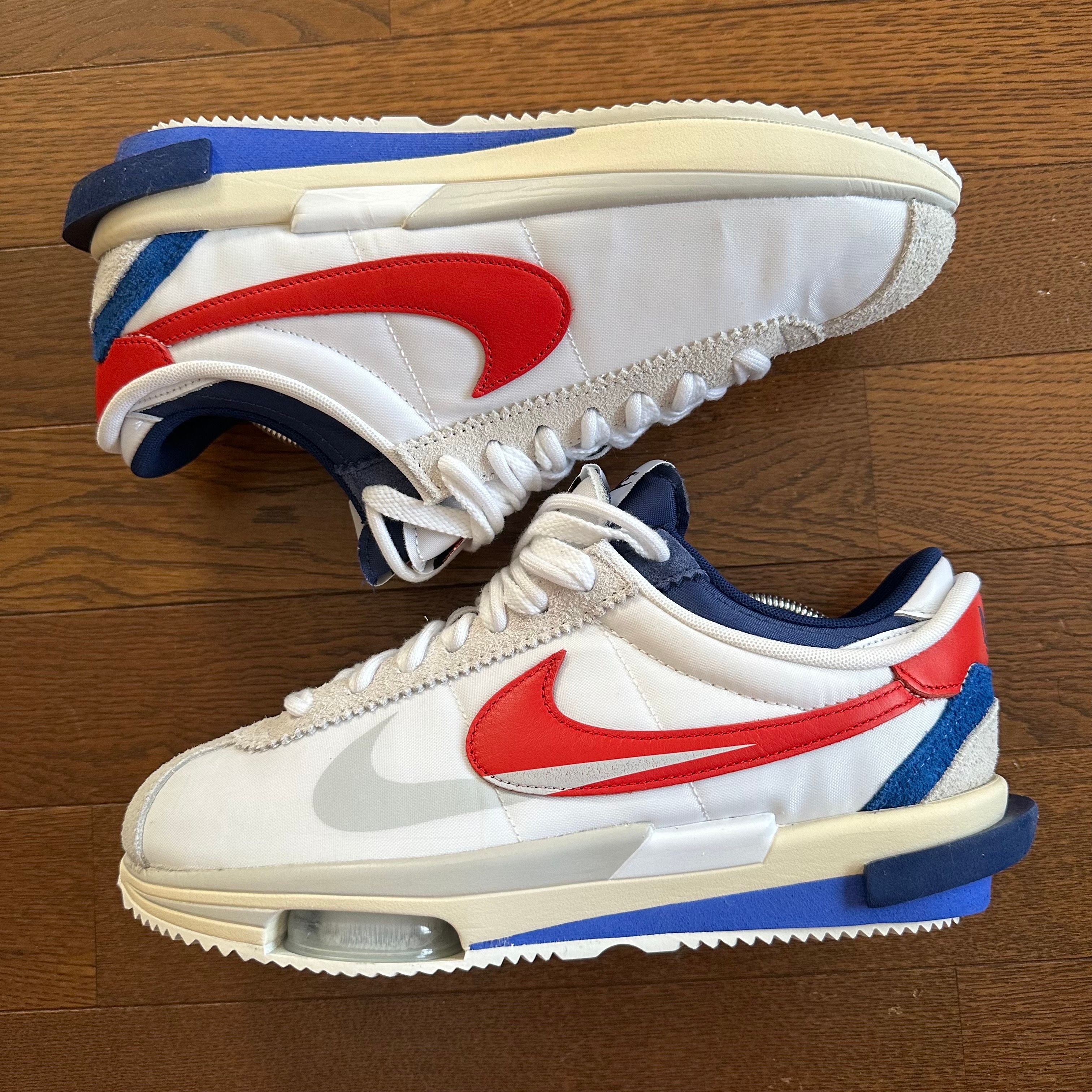 sacai × Nike Zoom Cortez "White and University Red"