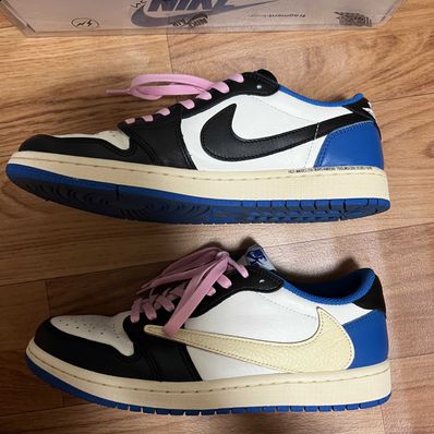 Travis Scott × fragment design × Nike Air Jordan 1 Low OG SP "Military Blue"