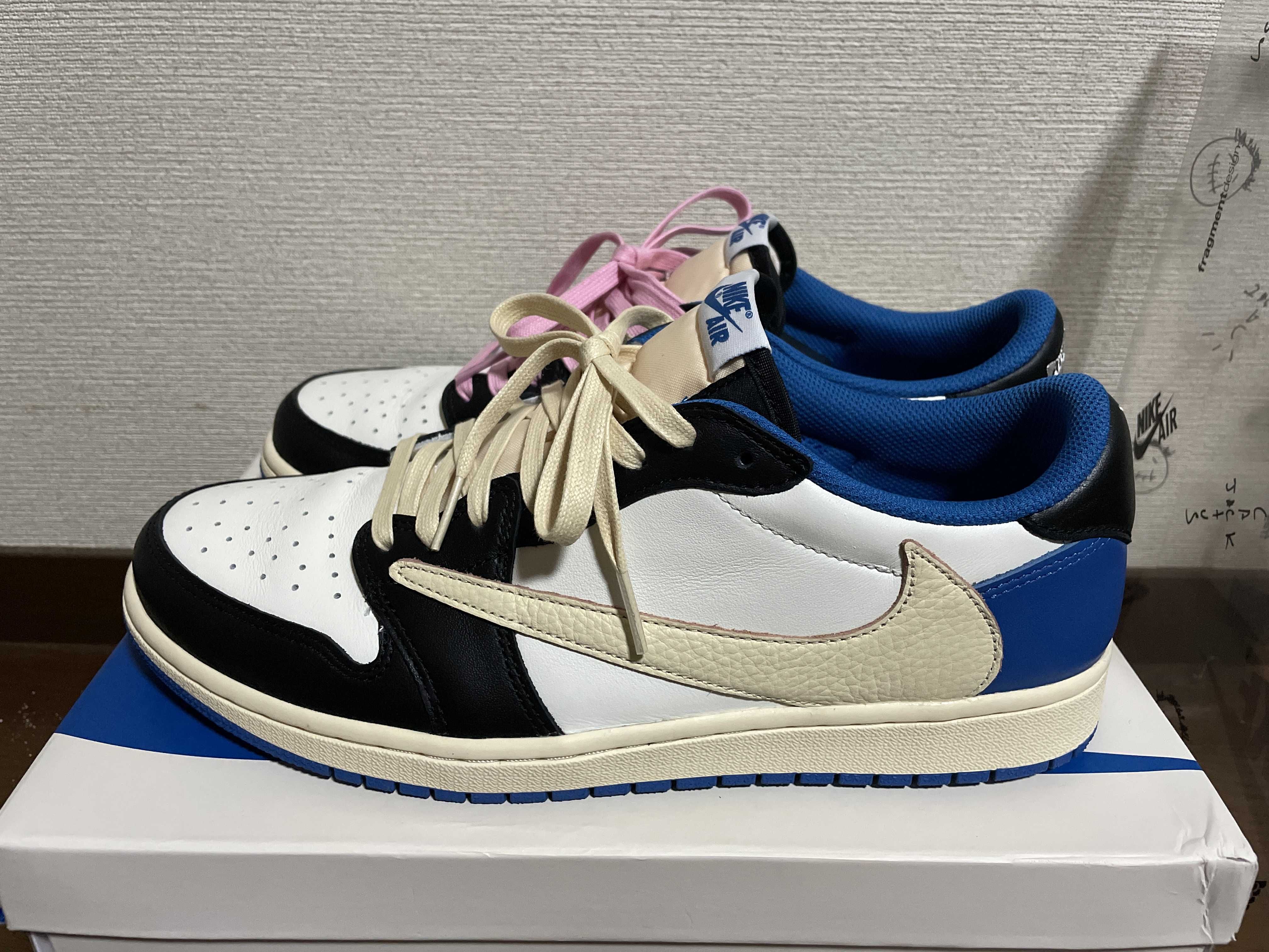 Travis Scott × fragment design × Nike Air Jordan 1 Low OG SP "Military Blue"