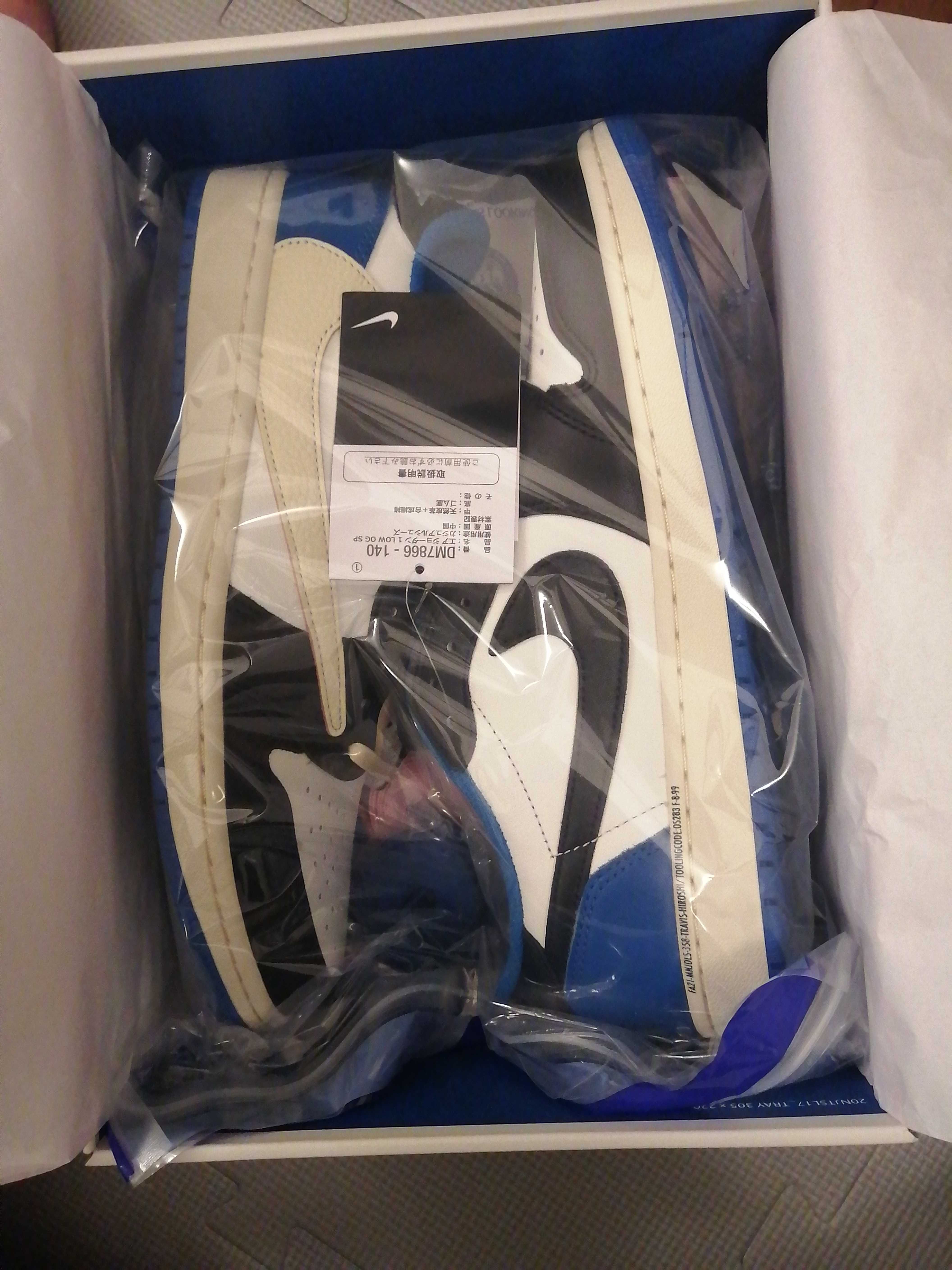 Travis Scott × fragment design × Nike Air Jordan 1 Low OG SP "Military Blue"