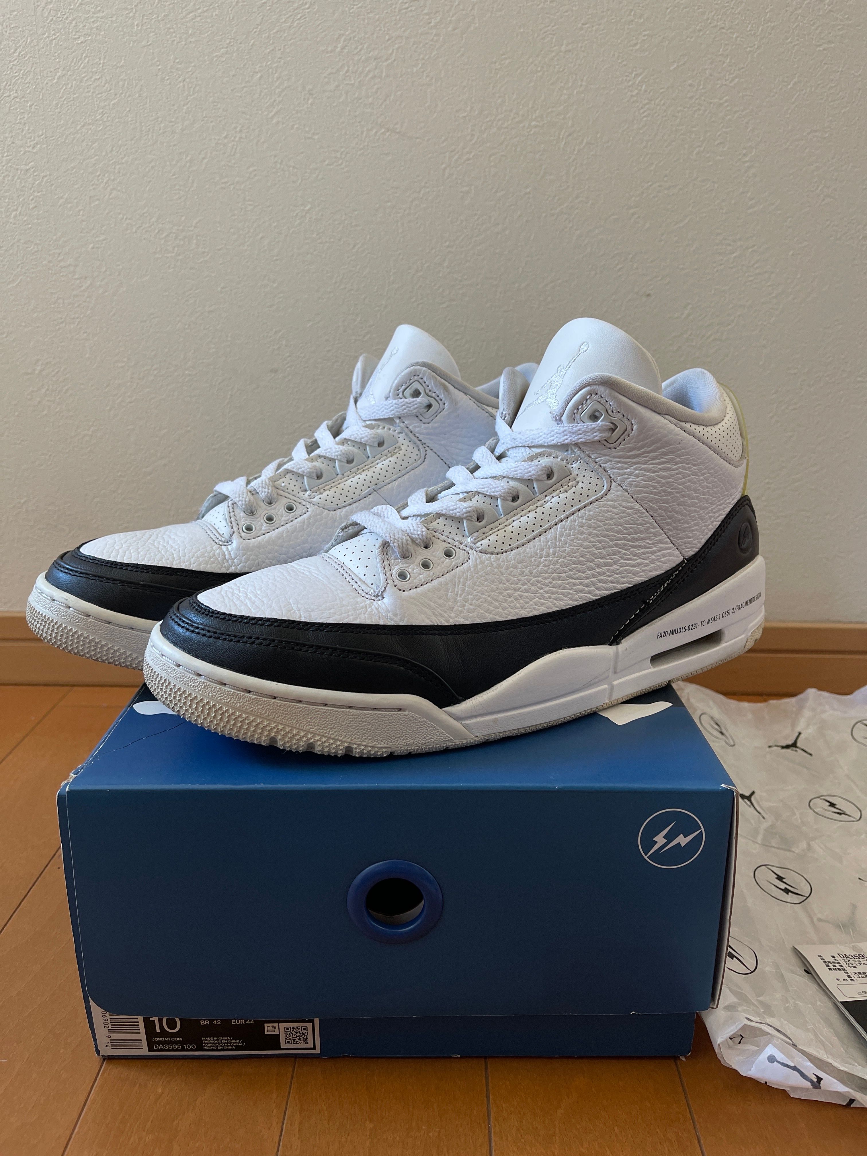 Fragment × Nike Air Jordan 3 "White/Black"