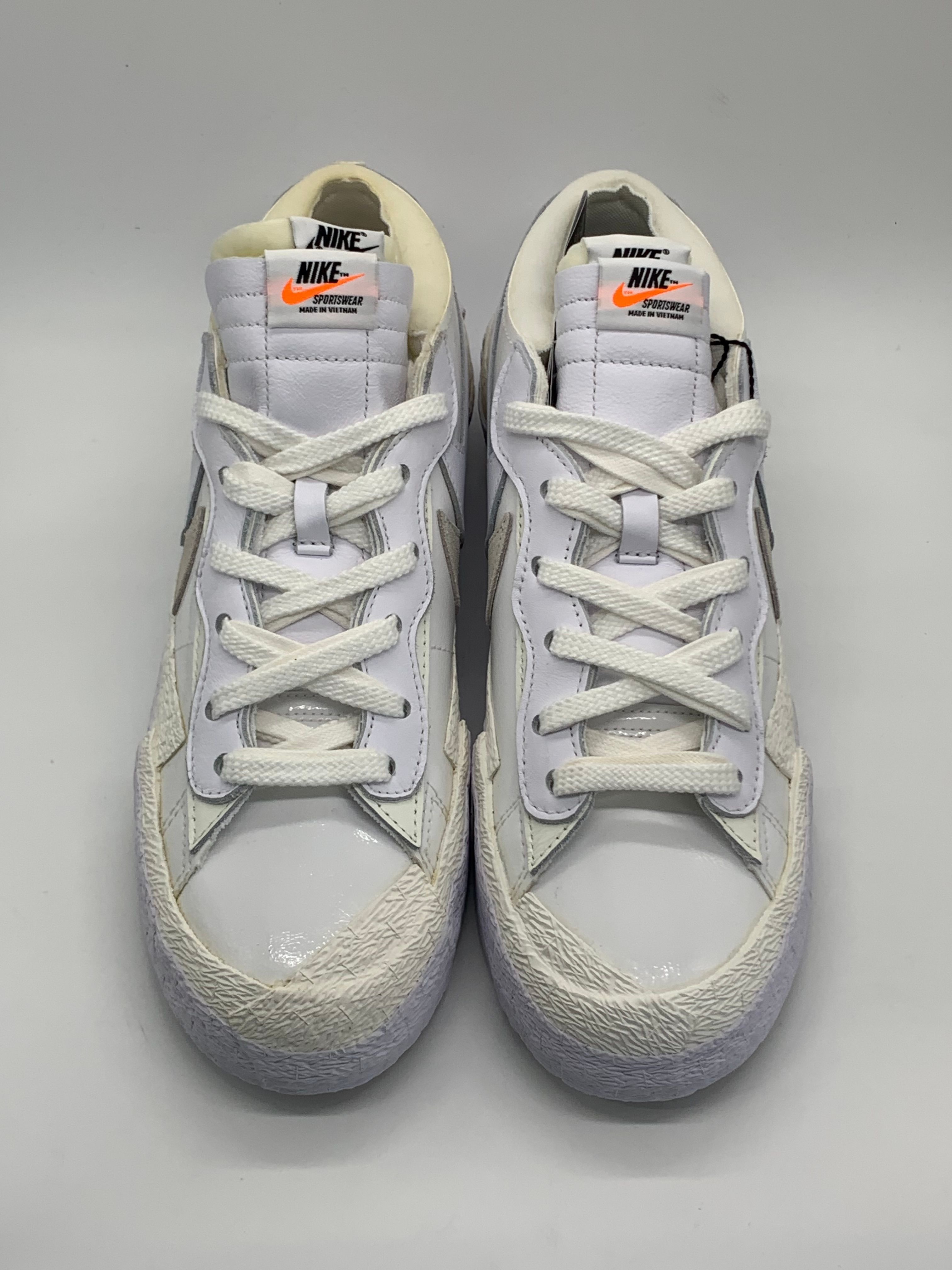 sacai × Nike Blazer Low "White Patent Leather"