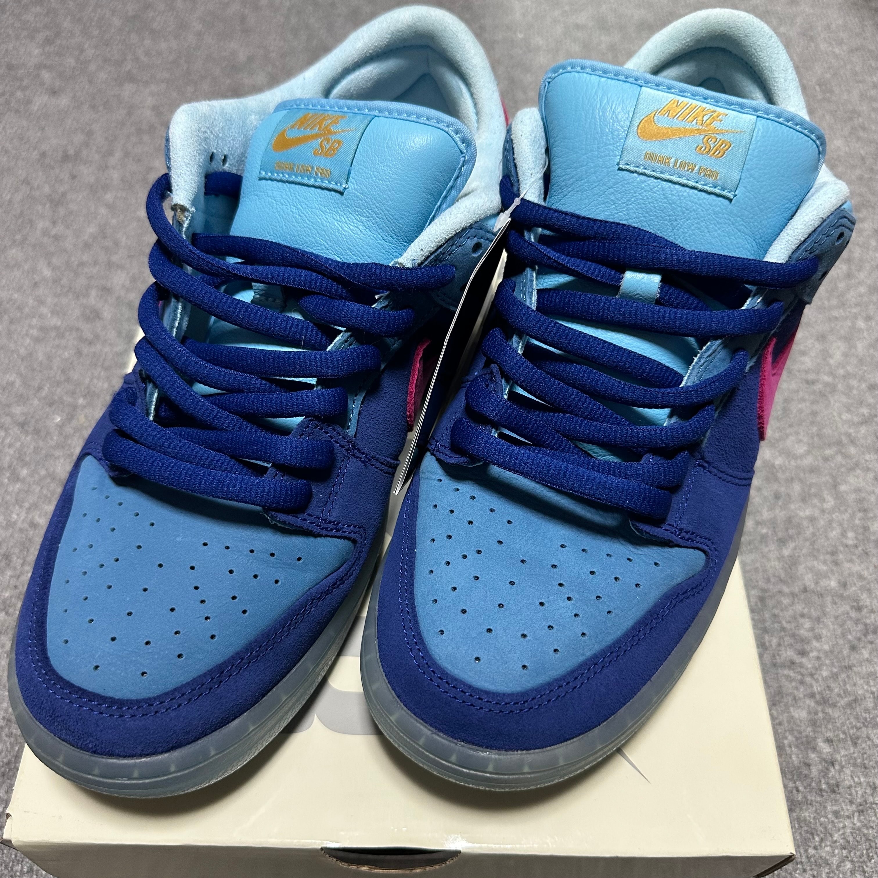 Run The Jewels × Nike SB Dunk Low "Deep Royal Blue and Active Pink"