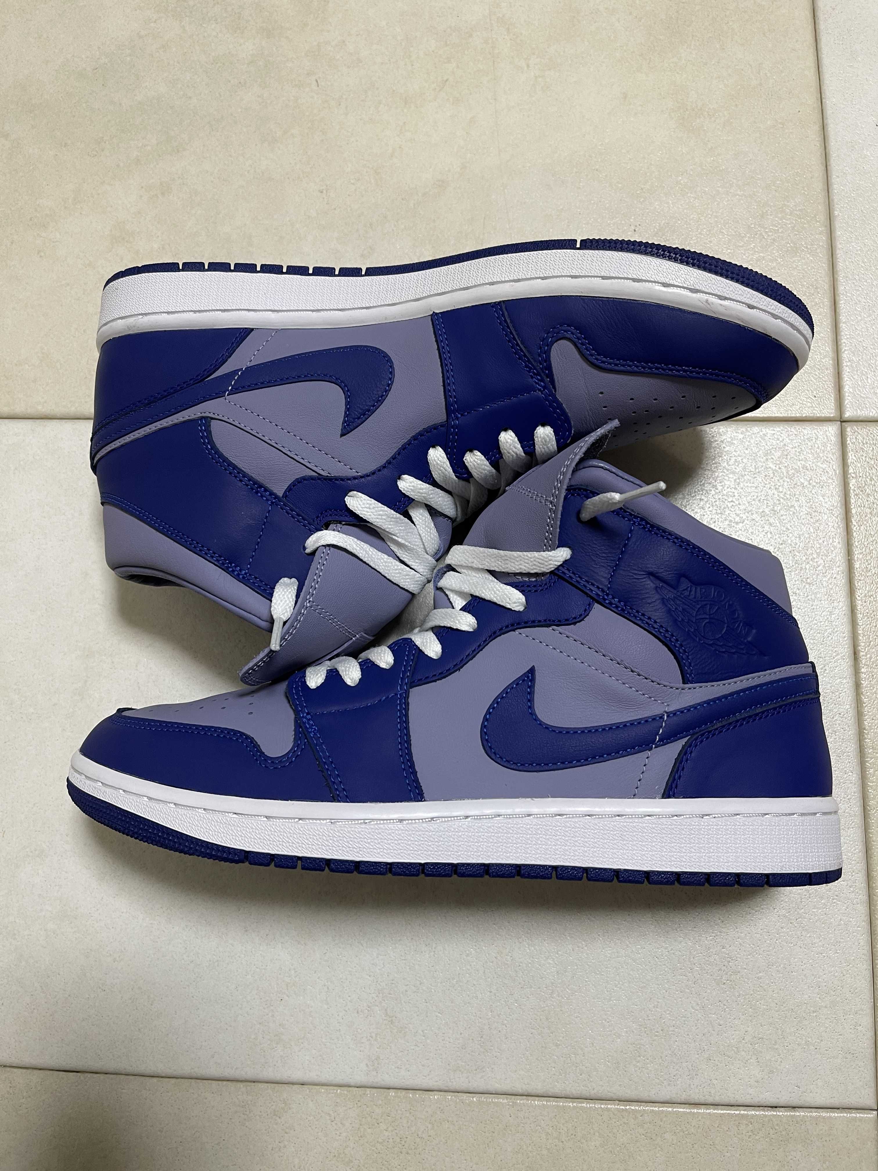 NIKE Women's AIR JORDAN 1 MID "BLUE/GREY"