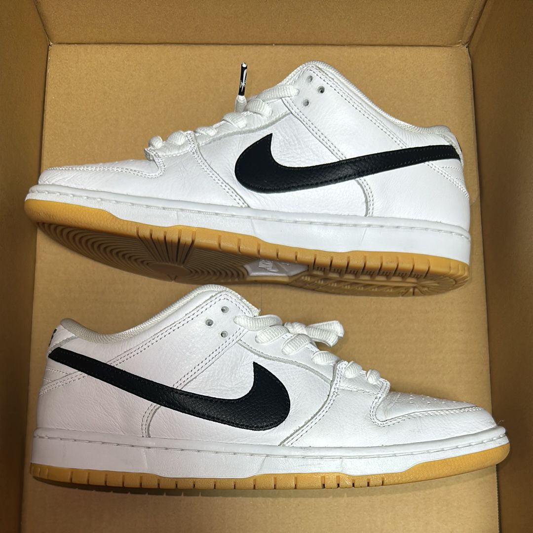 Nike SB Dunk Low Pro "White/Black-White-Gum Light Brown"