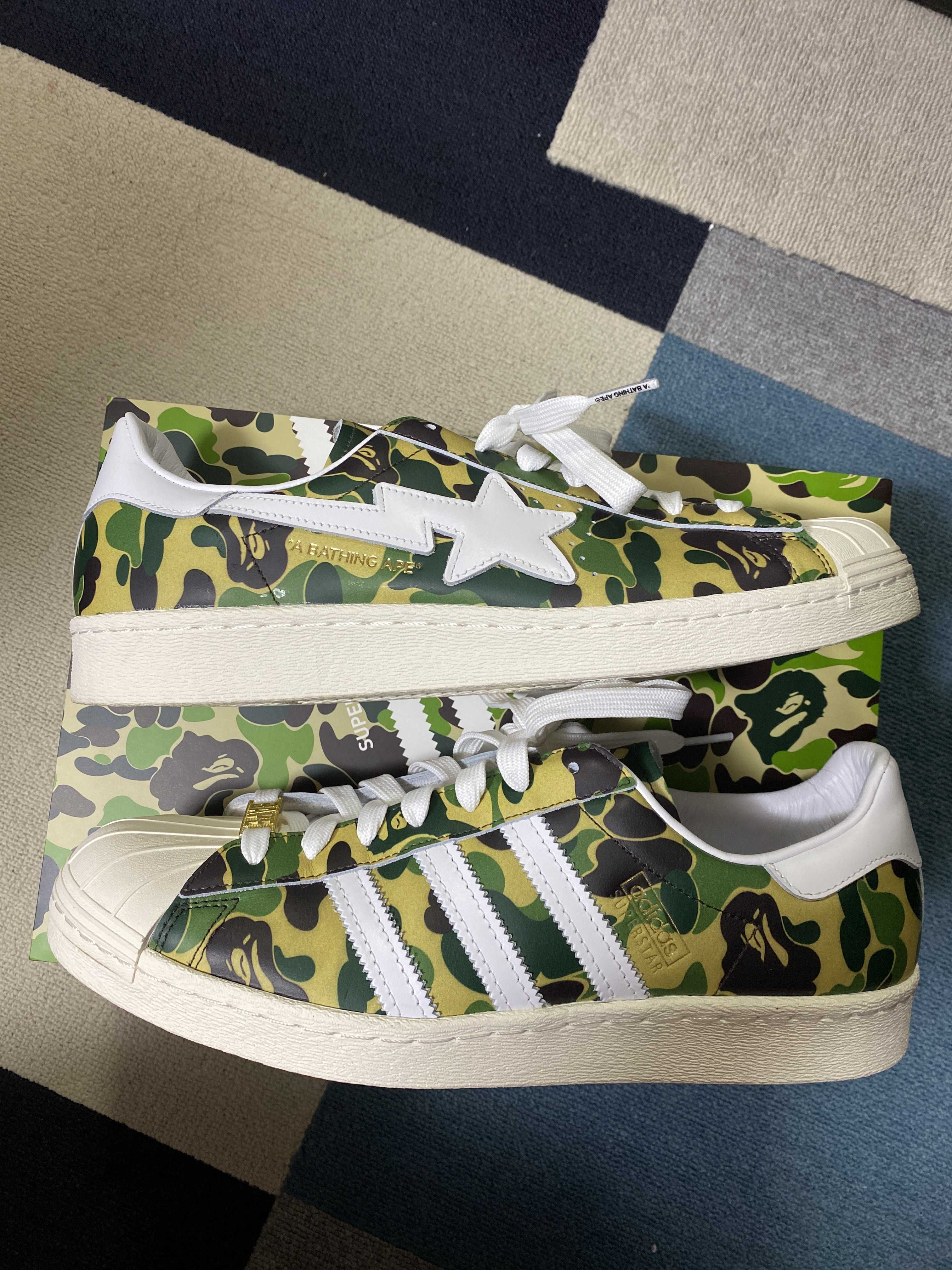 A BATHING APE®︎ × adidas Superstar 80's "Green Camo"