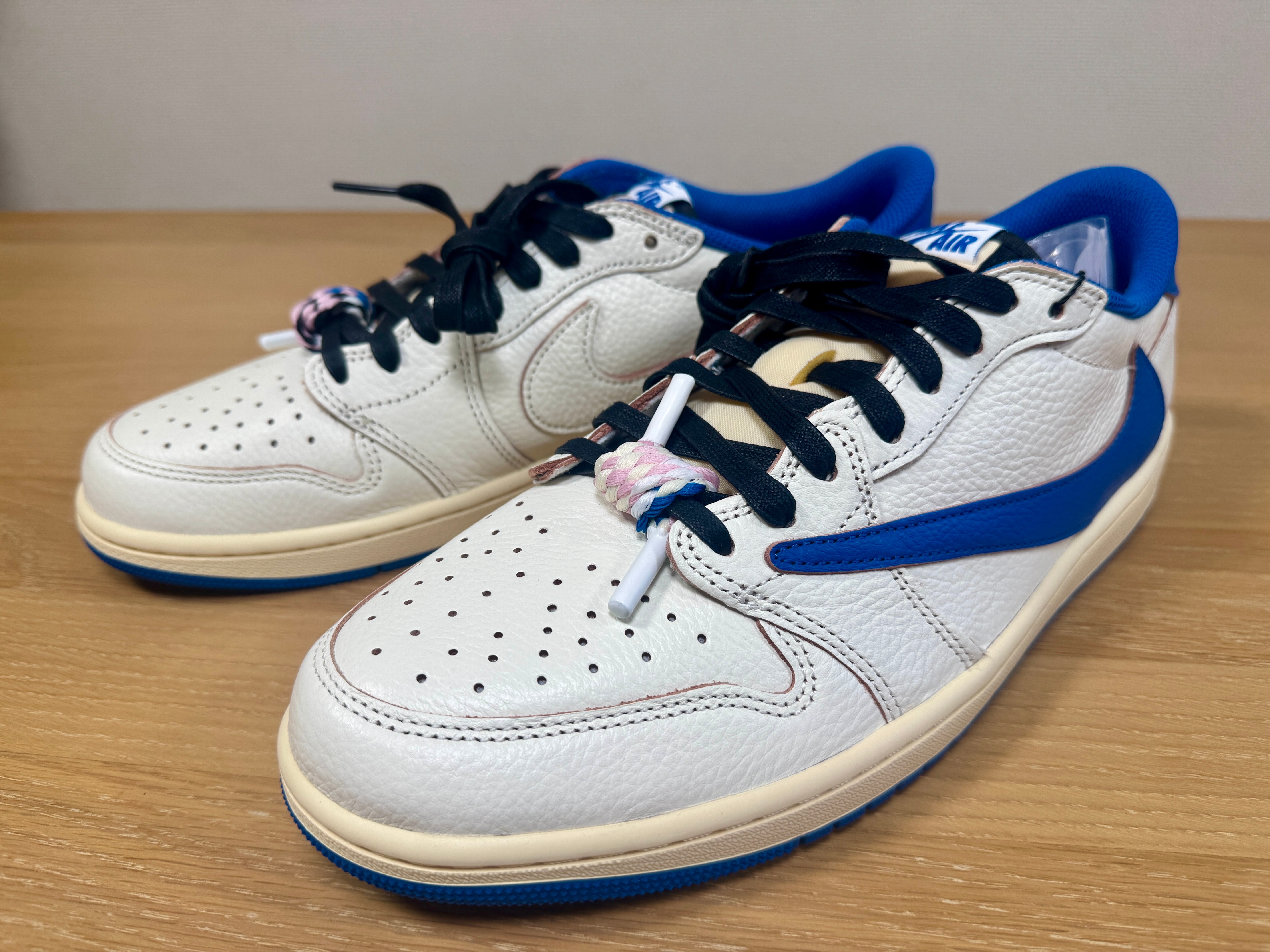 Travis Scott × fragment design × Nike Air Jordan 1 Low OG "Sail/Military Blue"