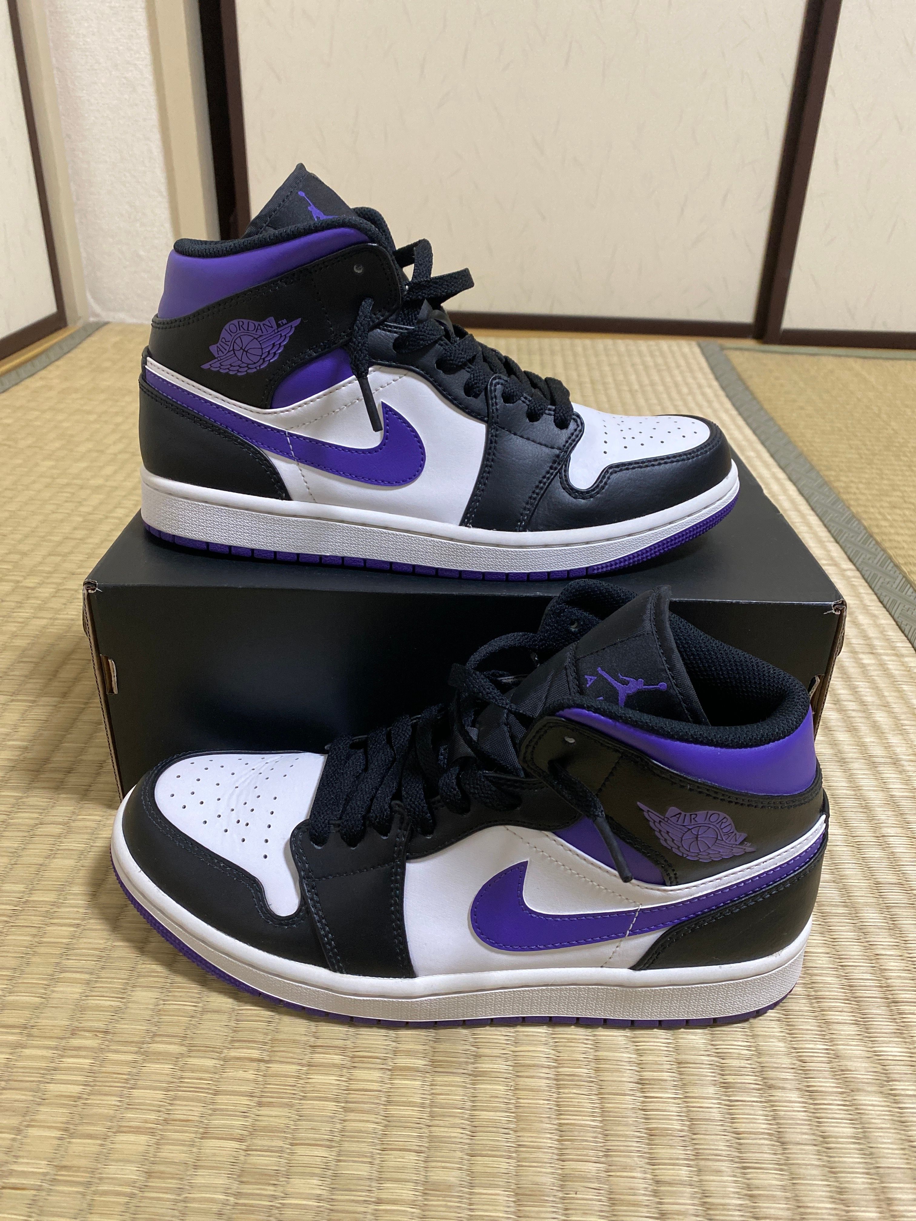 Nike Air Jordan 1 Mid "Black/Court Purple"