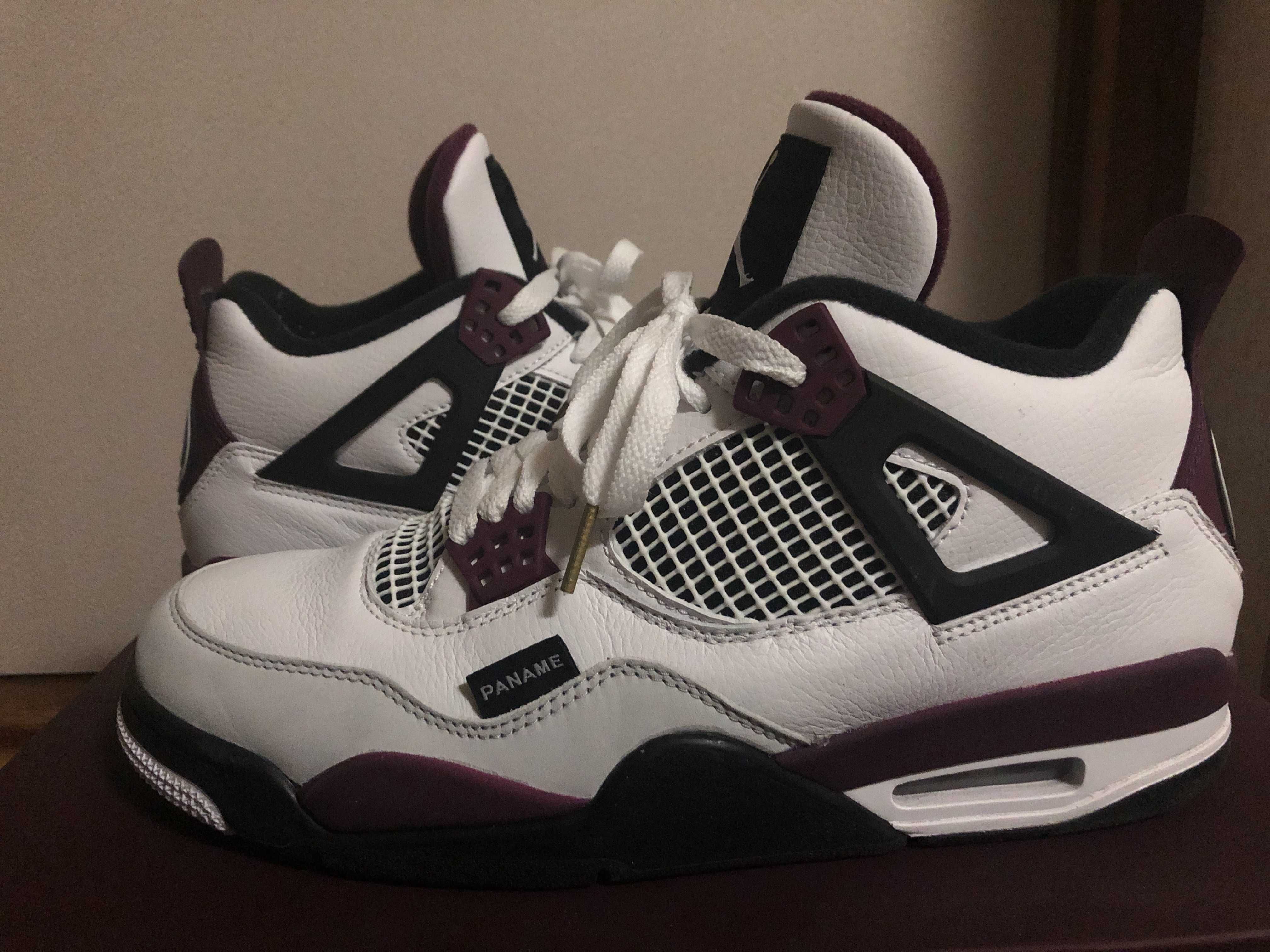 Paris Saint Germain ×Nike Air Jordan 4 Retro "White/Bordeaux/Neutral Gray"