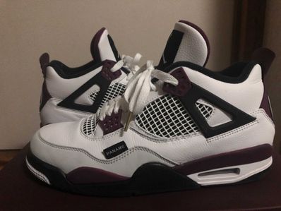 Paris Saint Germain ×Nike Air Jordan 4 Retro "White/Bordeaux/Neutral Gray"