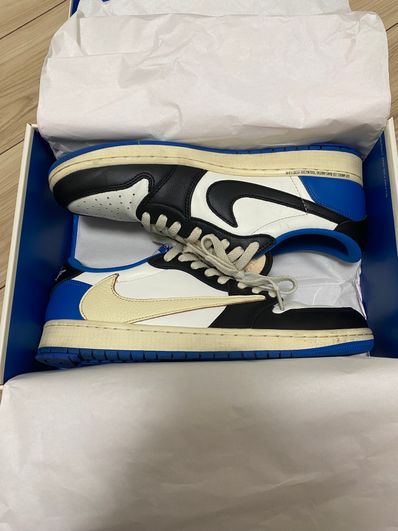 Travis Scott × fragment design × Nike Air Jordan 1 Low OG SP "Military Blue"