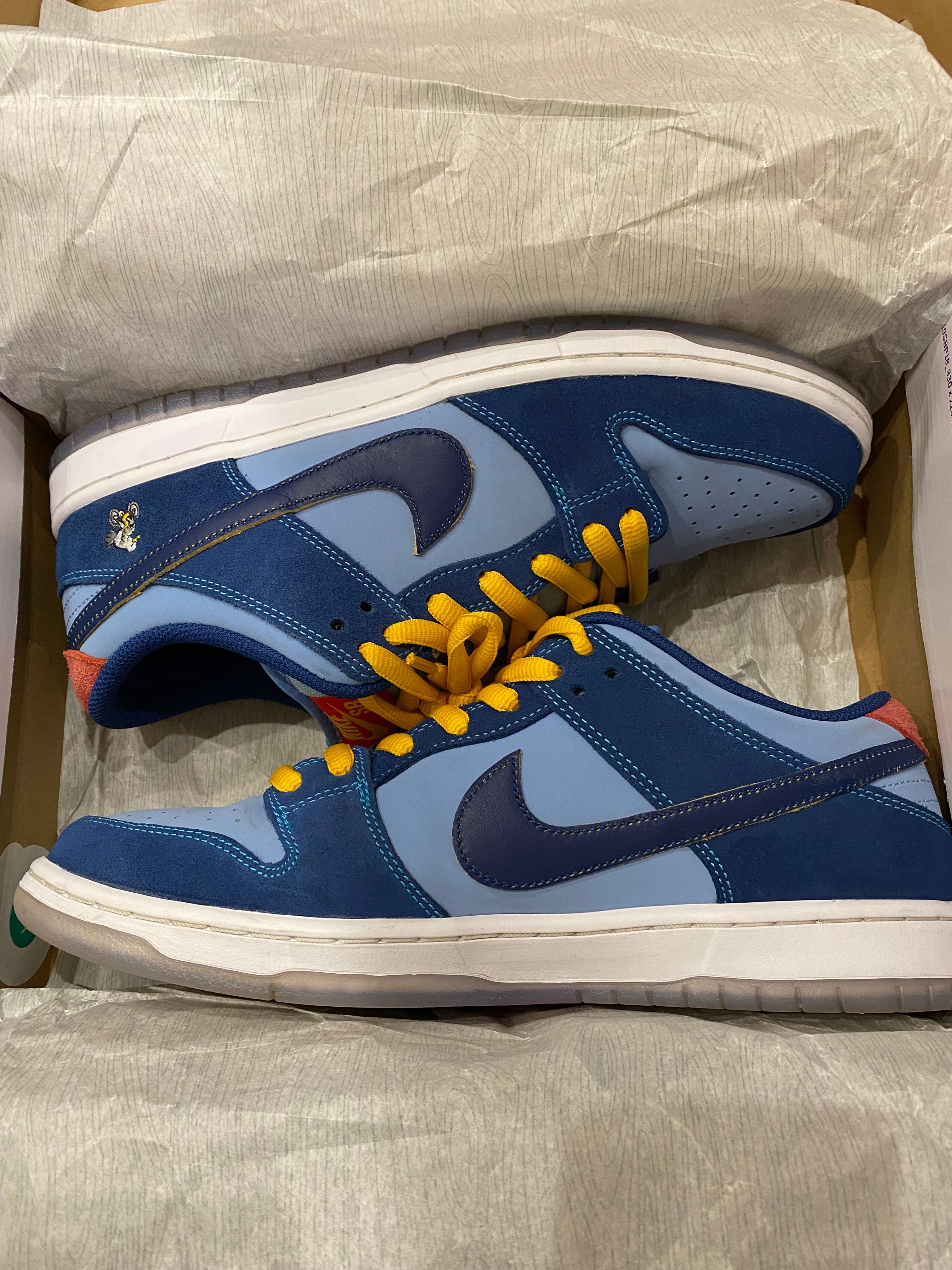Why So Sad? × Nike SB Dunk Low "Coastal Blue/Speed Yellow-University Red"