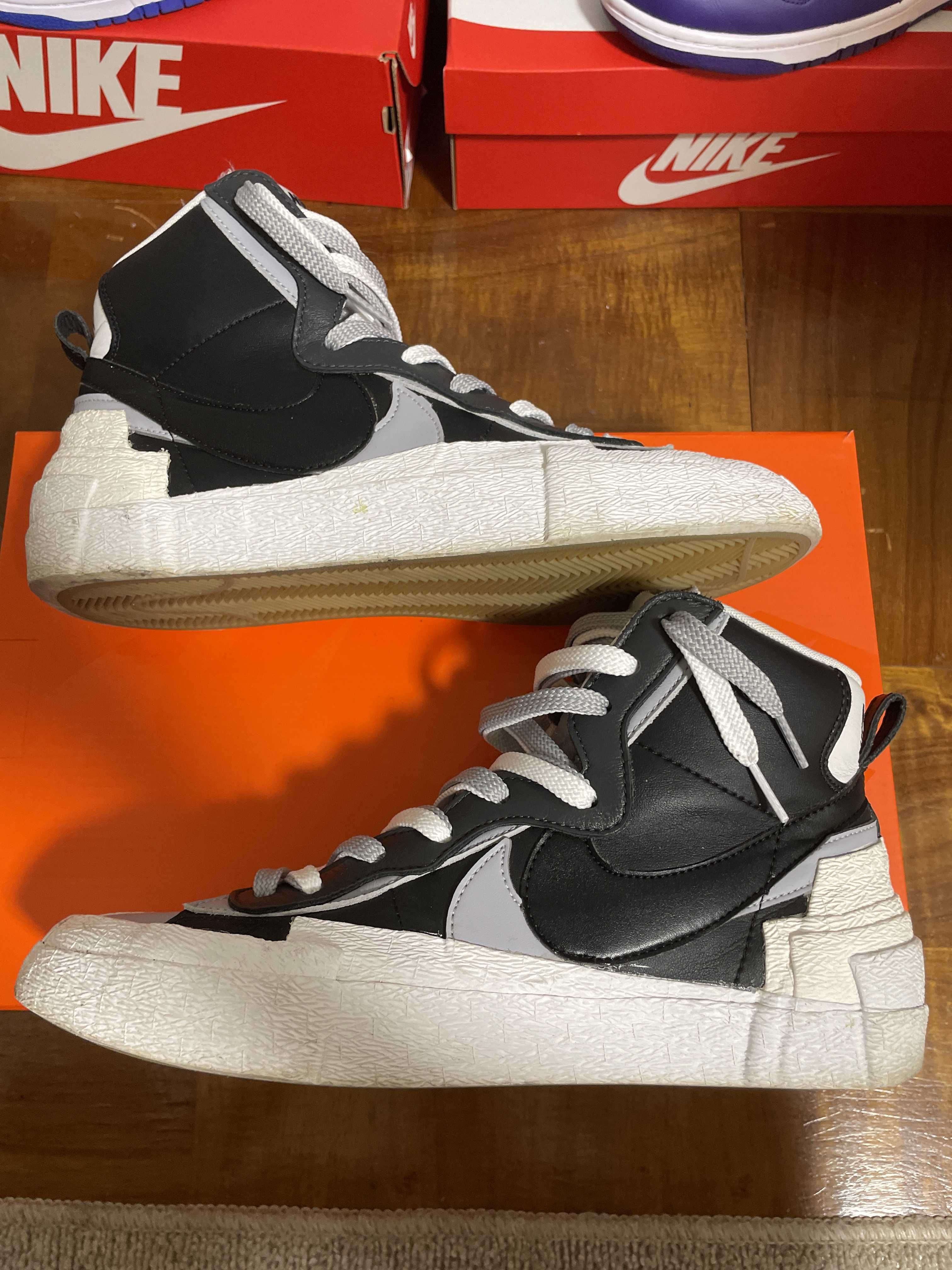 sacai × NIKE BLAZER MID "BLACK/WOLF GREY/WHITE"