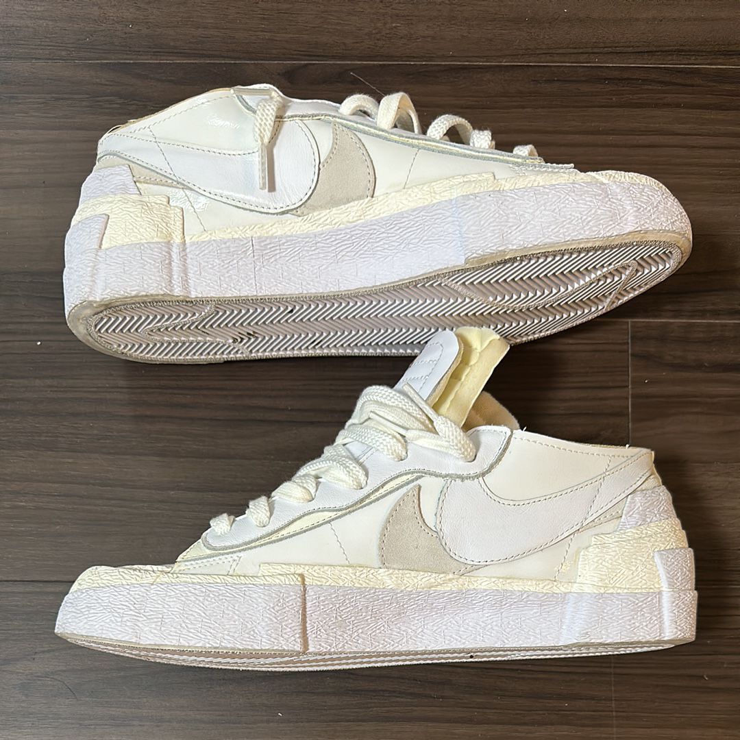 sacai × Nike Blazer Low "White Patent Leather"