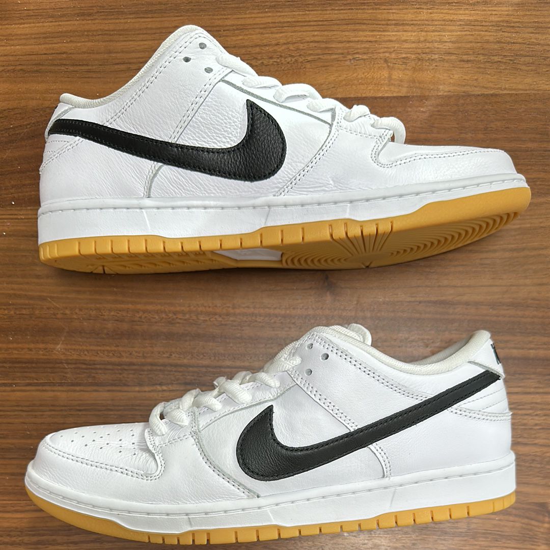 Nike SB Dunk Low Pro "White/Black-White-Gum Light Brown"