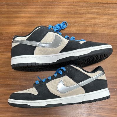 Nike Women's Dunk Low "Beige/Black and Metallic Silver"